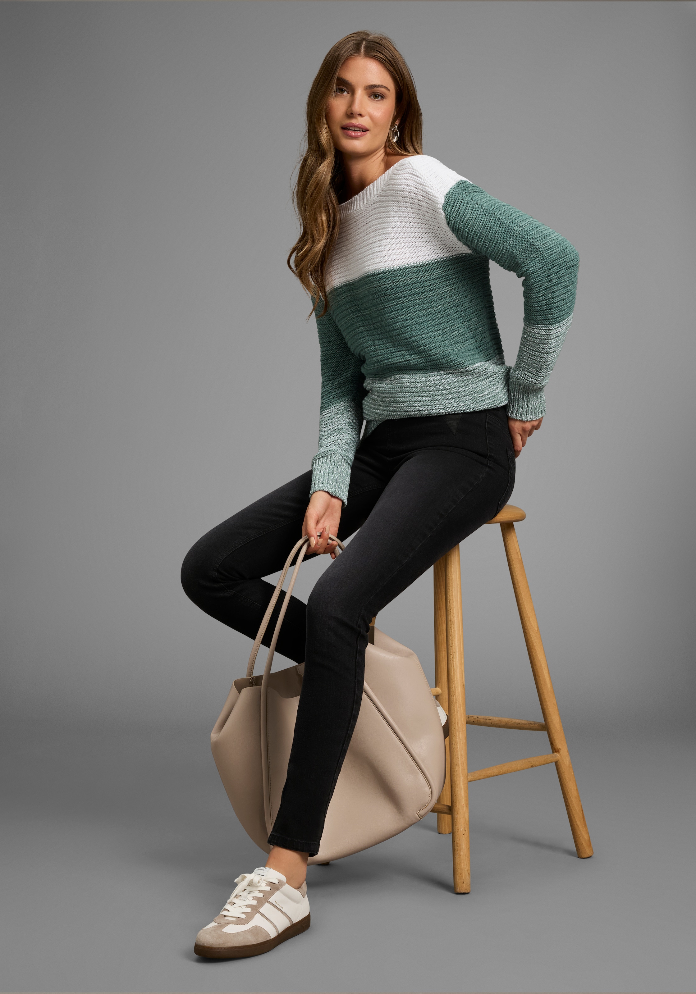 Laura Scott Streifenpullover, mit Streifen