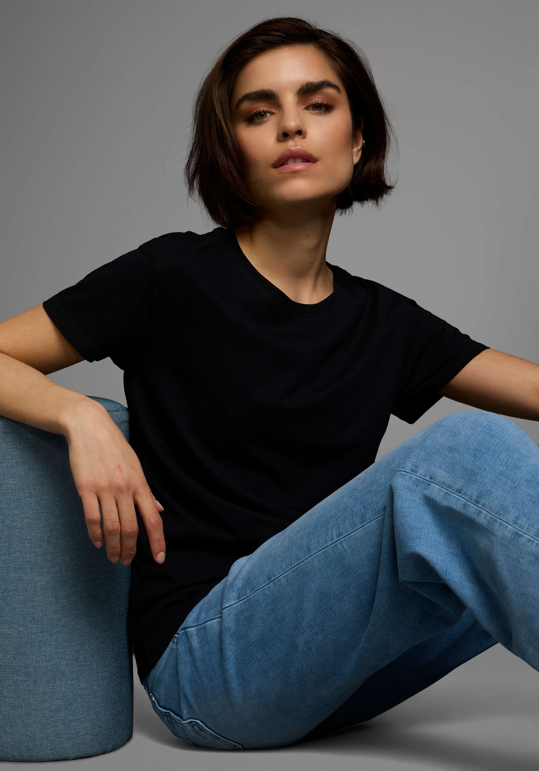 AJC T-Shirt, oversize Passform, Basic, aus Baumwolle