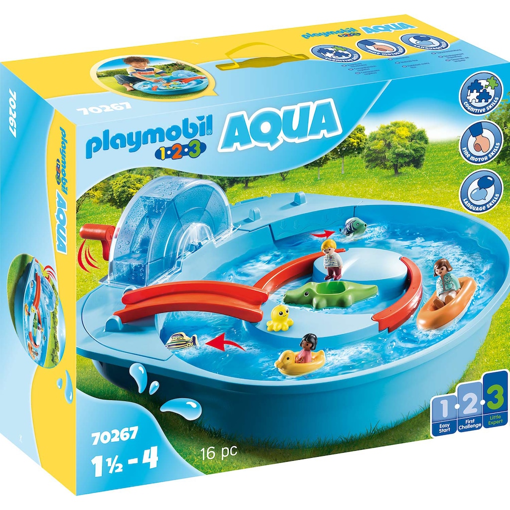Playmobil® Konstruktions-Spielset »Fröhliche Wasserbahn (70267), Playmobil 123 - Aqua«, (16 St.)