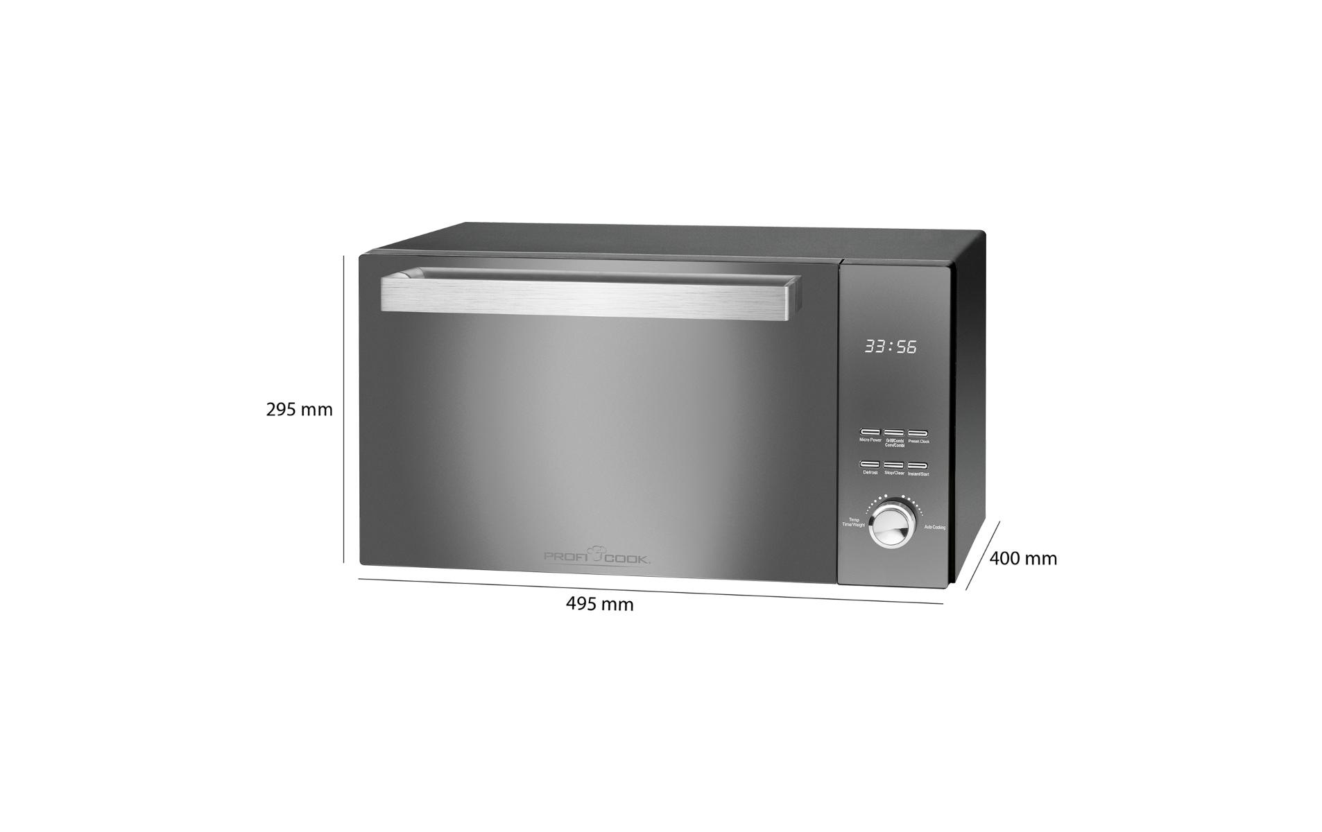 ProfiCook Mikrowelle »mit Grill PC-MWG 1204 Schwarz«, 1280 W