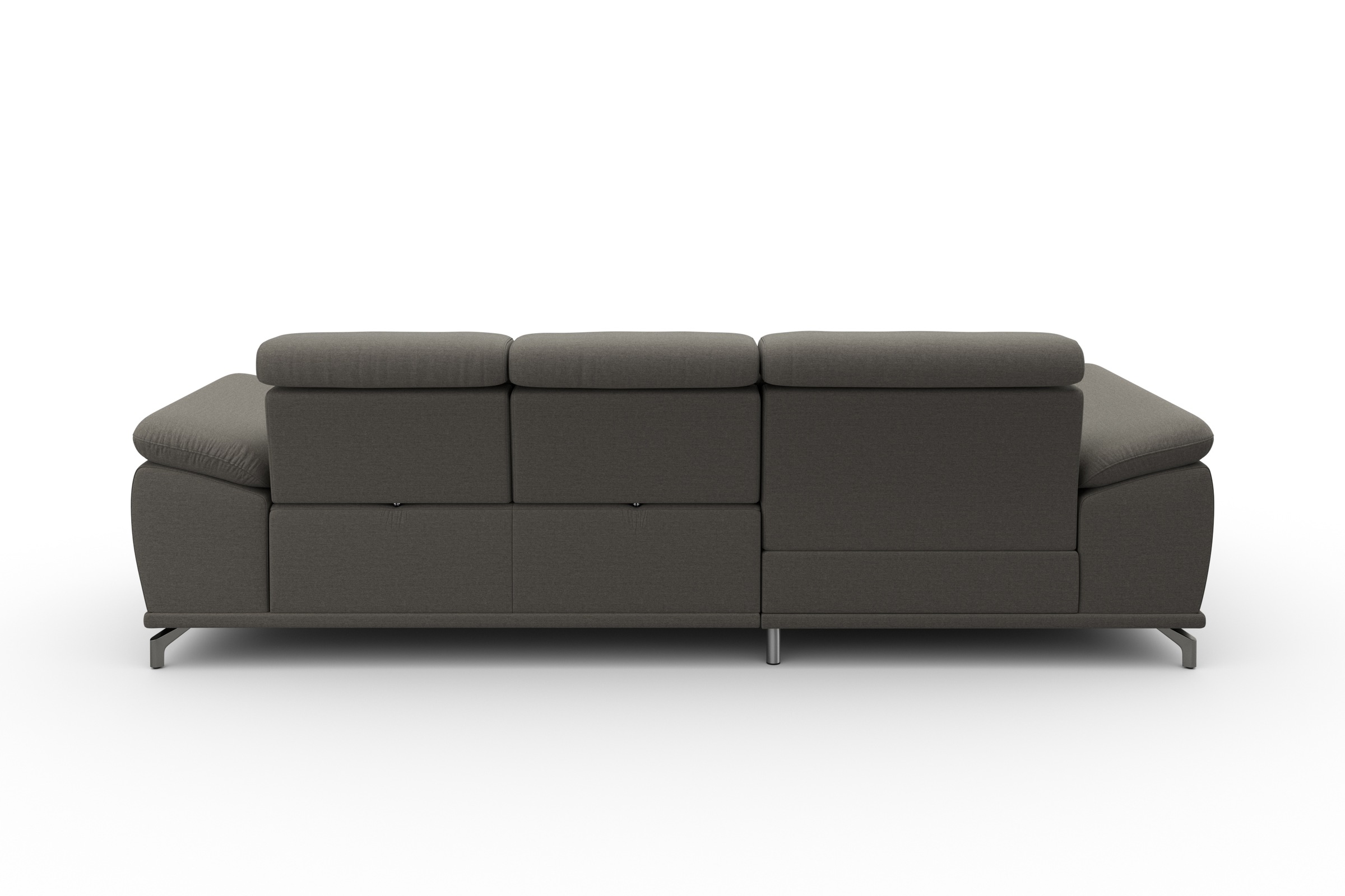 sit&more Ecksofa »Cabrio L-Form, mit Sitztiefenverstellung, Arm- und Kopfteilverstellung«, 2 Nierenkissen, Federkern, optional Bettfunktion und Stauraum