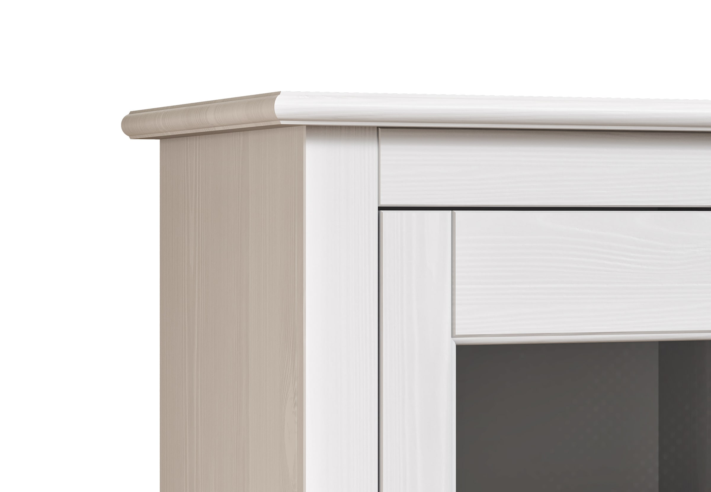 Home affaire Buffet »Rauna«, Highboard, massive Kiefer, Türen mit Glaseinsätzen, B/H 146/134 cm
