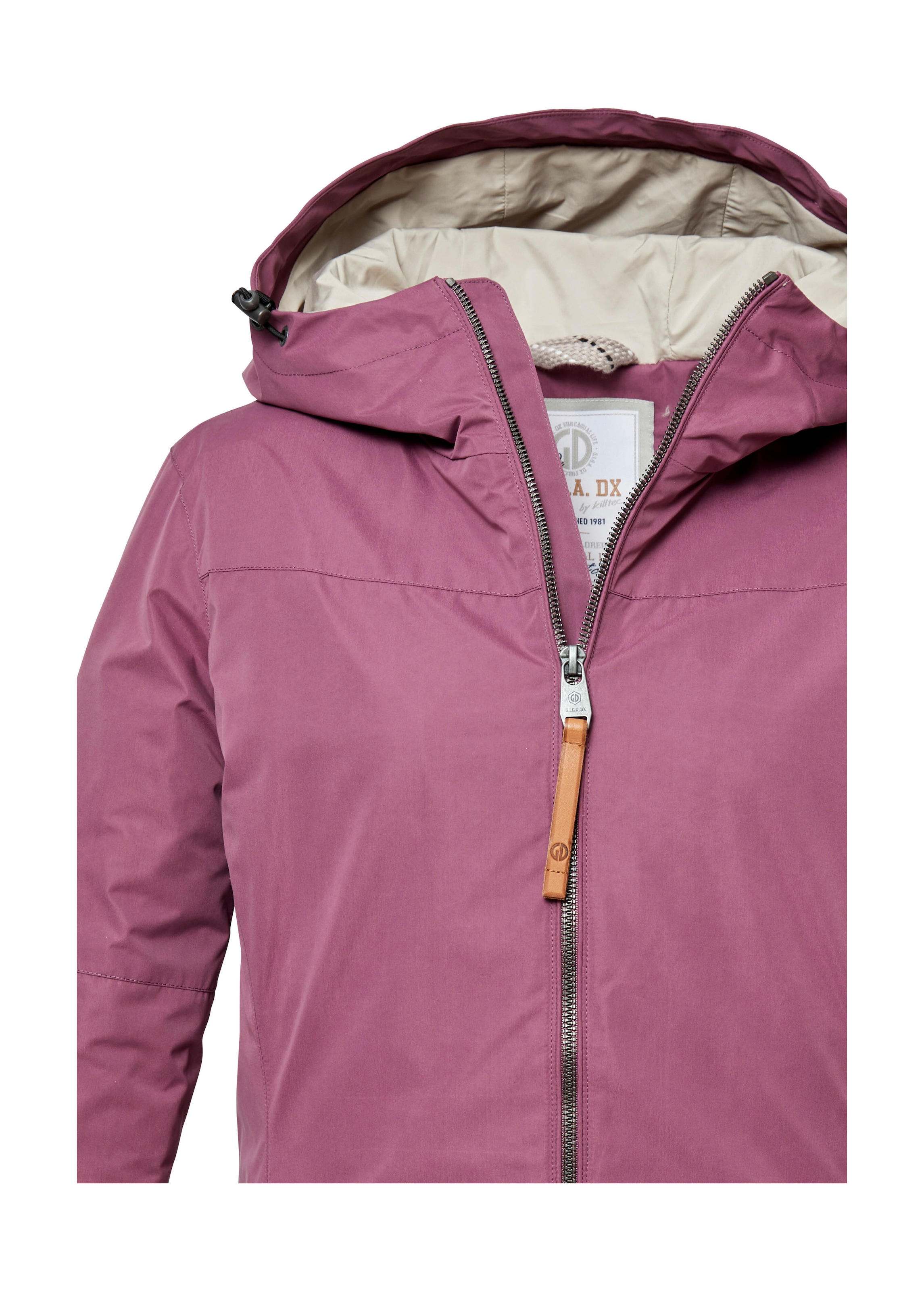 G.I.G.A. DX by killtec Funktionsjacke »GS 18 WMN JCKT«, Wasserabweisende Jacke mit Kapuze, Kinnschutz und viel Stauraum