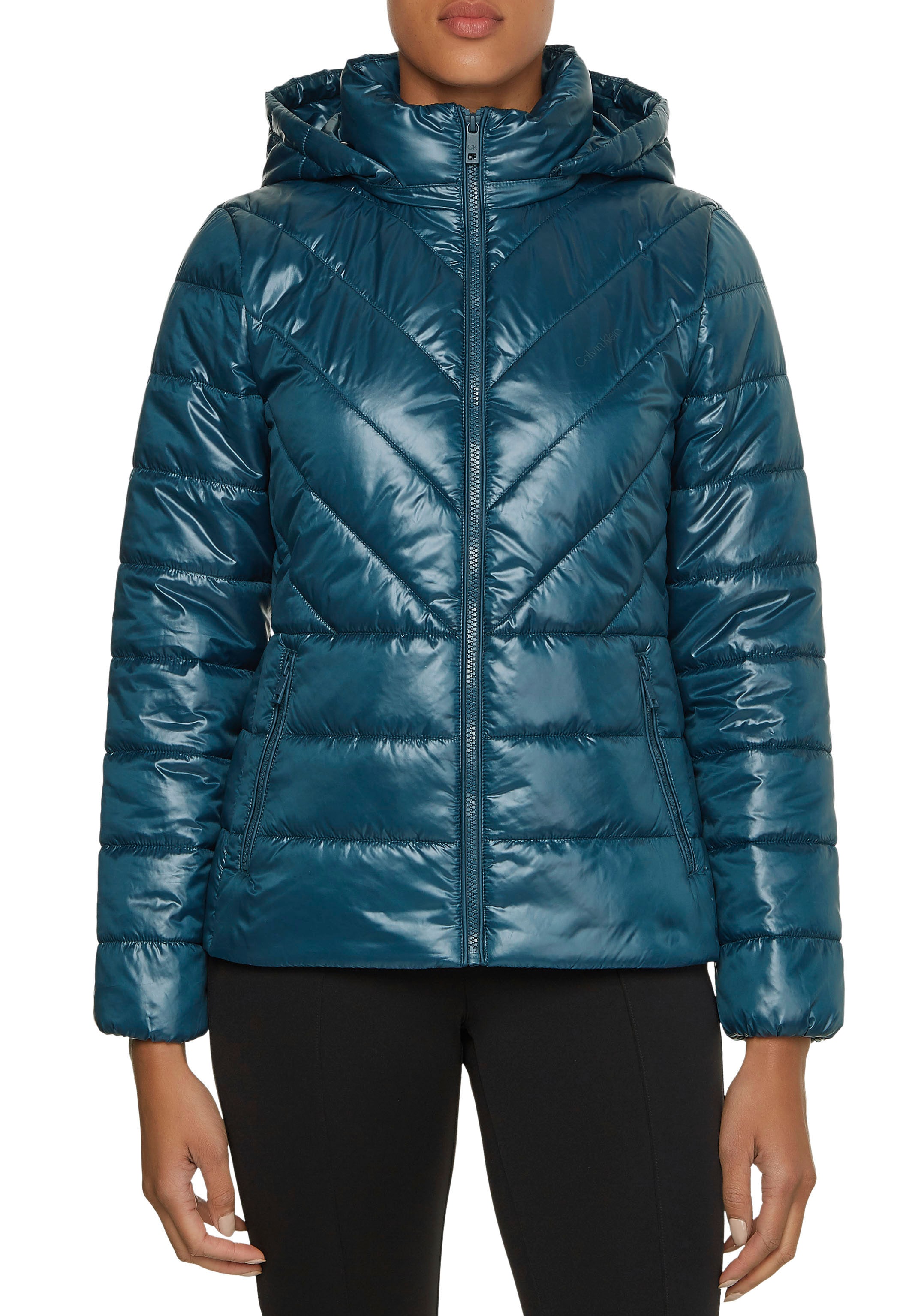 Steppjacke »ESSENTIAL RECYCLED PADDED JACKET«, mit Kapuze, mit abnehmbarer Kapuze