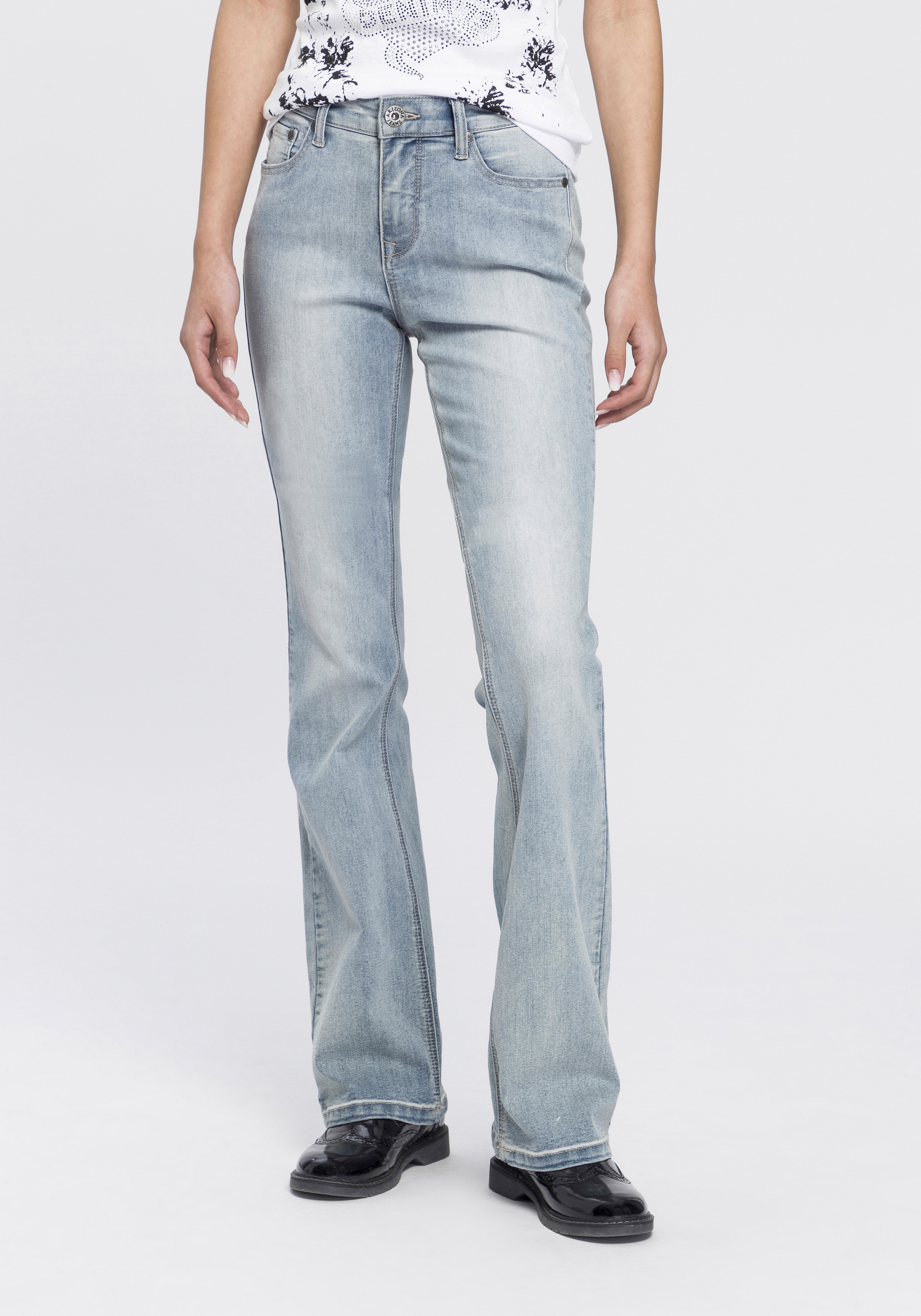 bei online kaufen Waist Arizona Schweiz »Shaping«, Jelmoli-Versand High Bootcut-Jeans