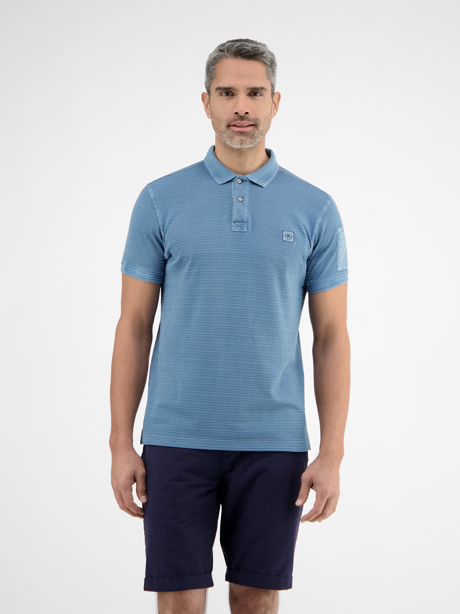 LERROS Poloshirt "Tonal-gestreiftes Poloshirt für Herren"