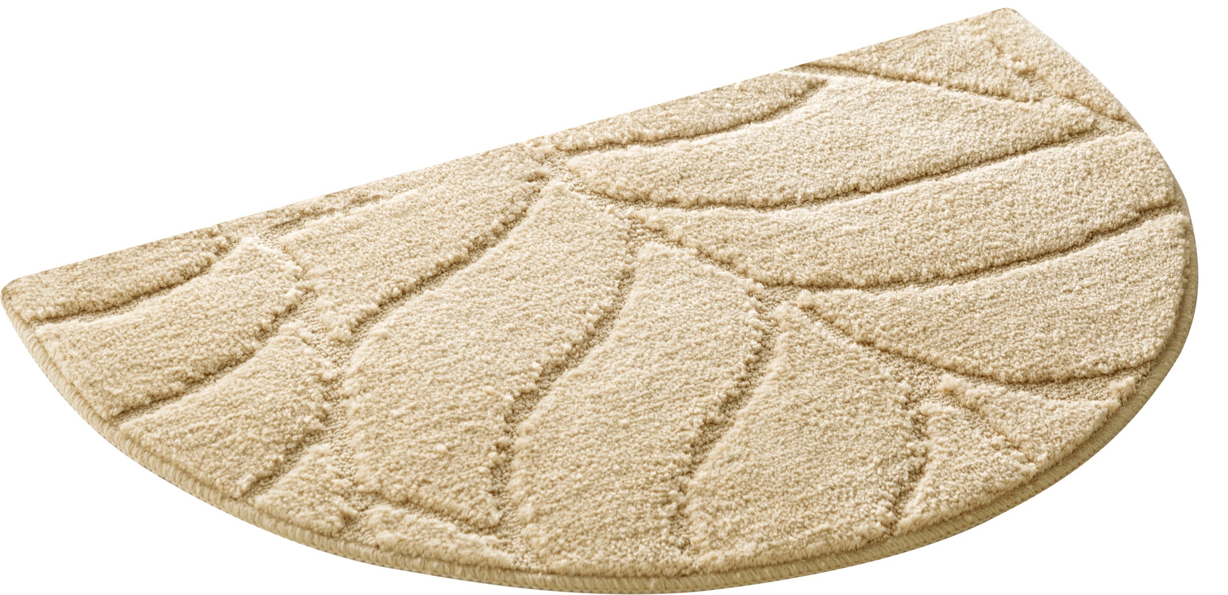 OTTO home Badematte "Epense, Badvorleger, Badezimmer Teppich, Duschmatte mit Blattstruktur" Höhe 10 mm rutschhemmend beschichtet fußbodenheizungsgeeignet  schnell trocknend Badteppich, Uni, Blätter, Hoch-Tief, verschiedene Farben und Größen