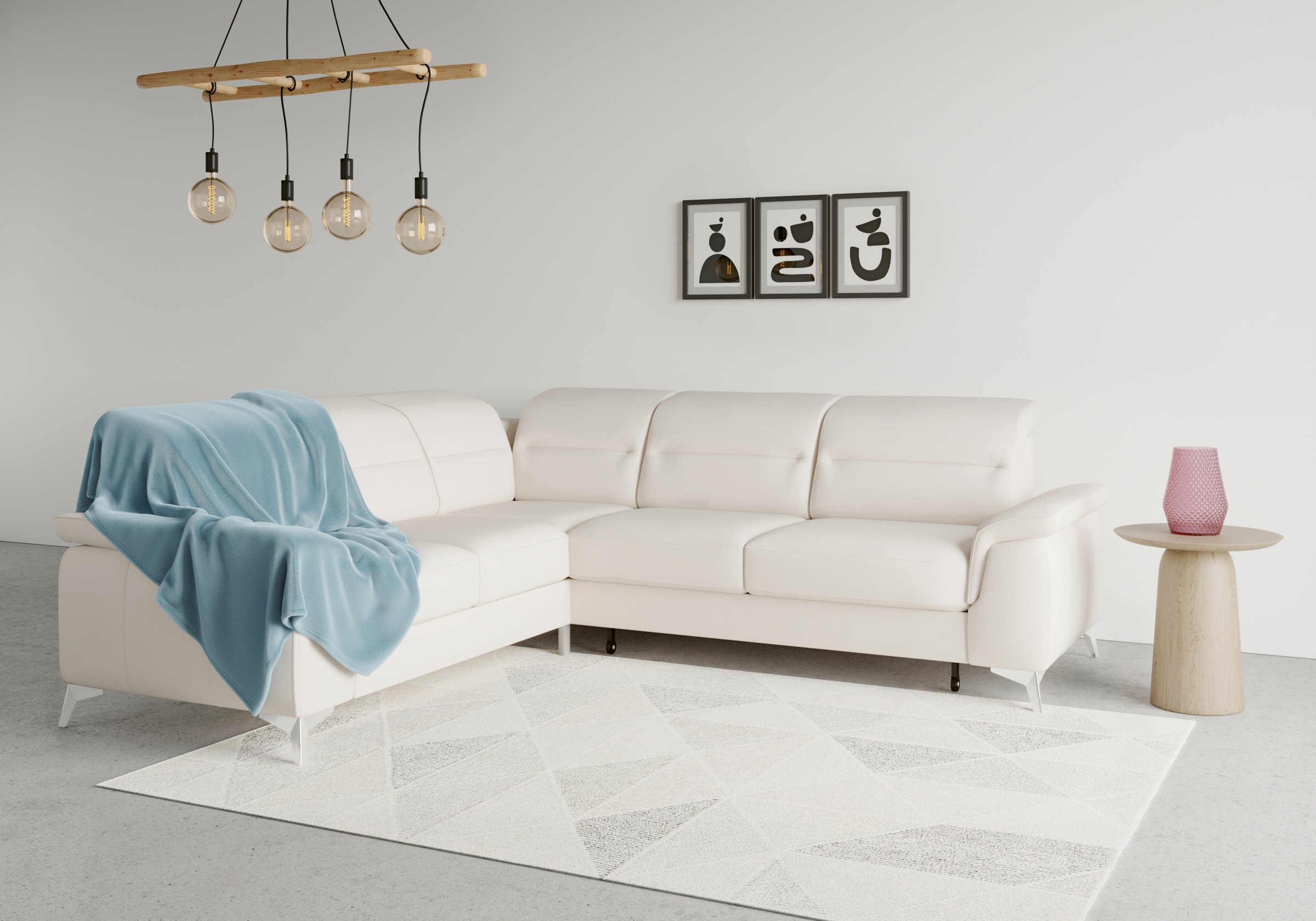 sit&more Ecksofa »Sinatra L-Form«, optional mit Kopfteilverstellung und Armteilfunktion