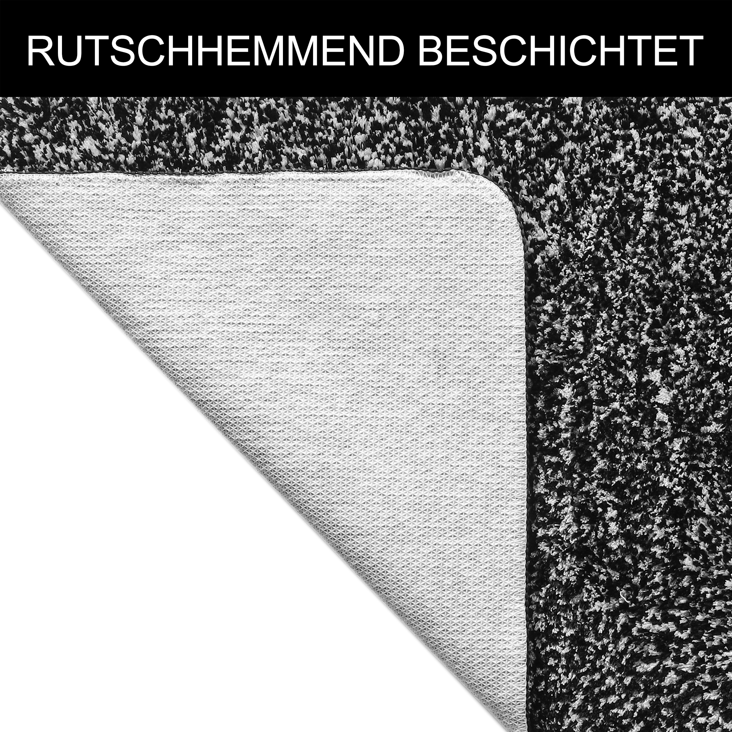 my home Badematte »Vanessa meliert, Badvorleger, Badezimmer Teppich, Duschvorleger«, rutschhemmend beschichtet, strapazierfähig, Badteppich, weiche Haptik, unifarben