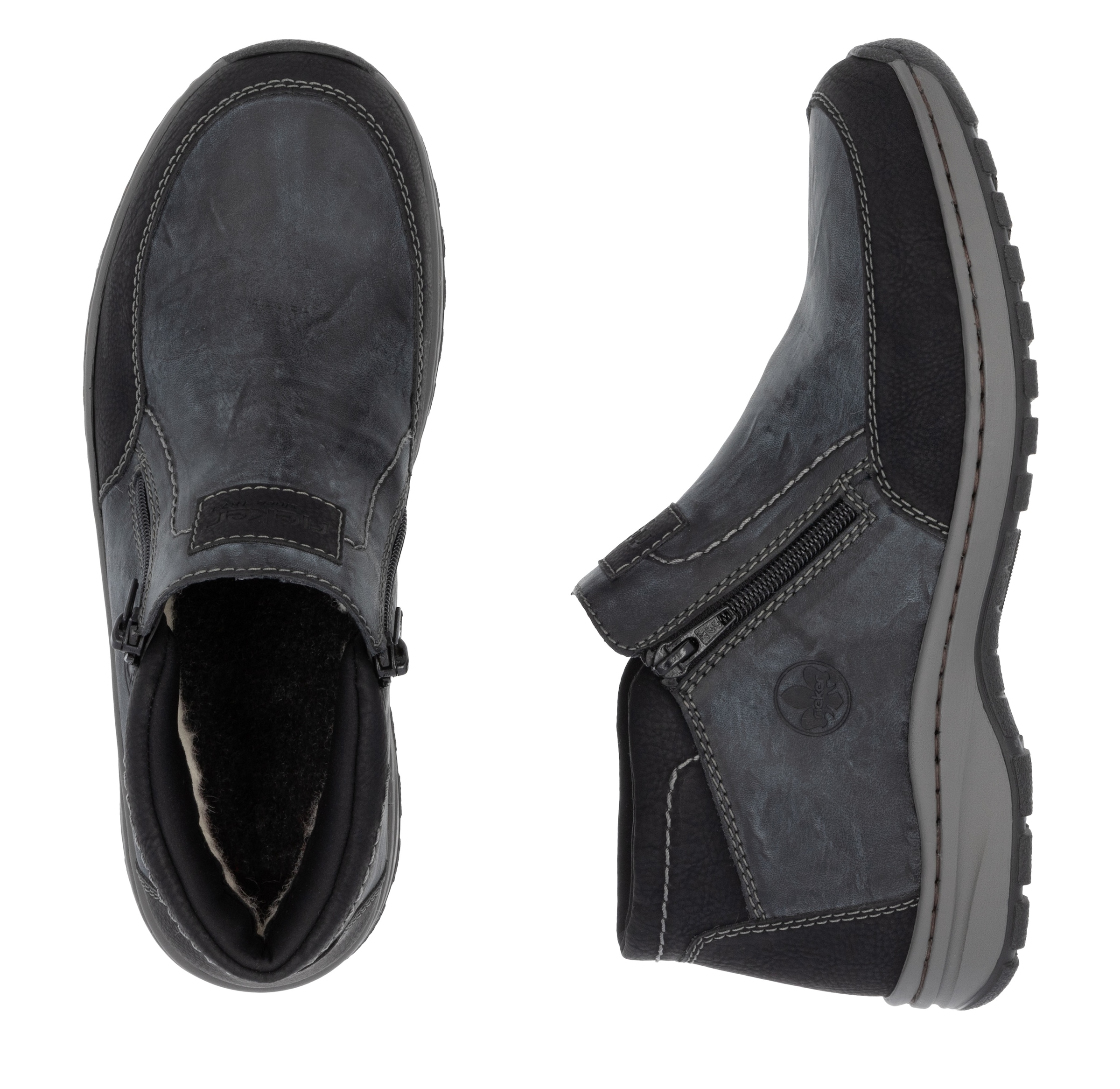 Rieker Winterboots, Winterstiefelette, Halbschuh mit beidseitigen Reissverschlüssen