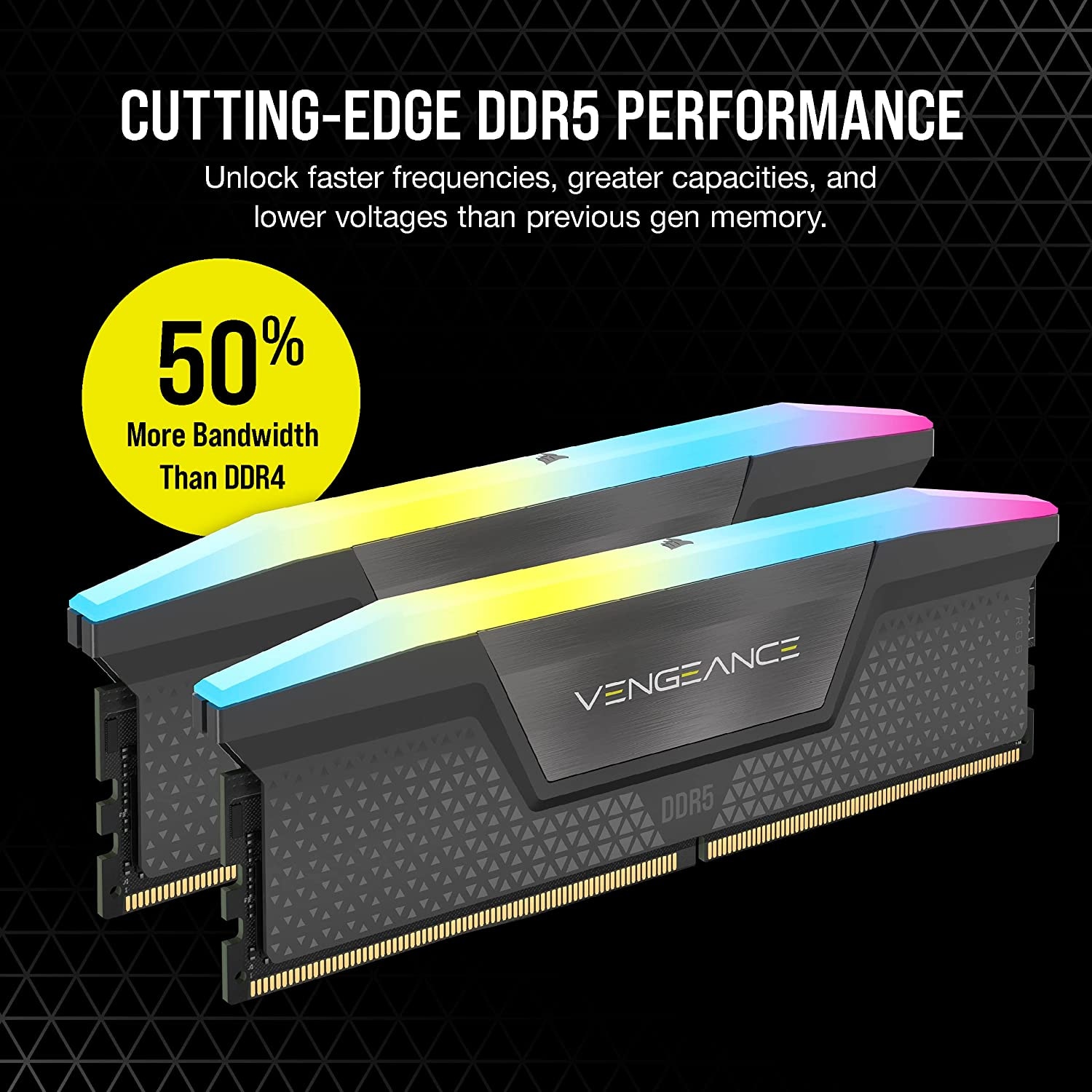 Corsair Arbeitsspeicher »VENGEANCE RBG DDR5 5600«, optimiert für AMD-Mainboards, RGB