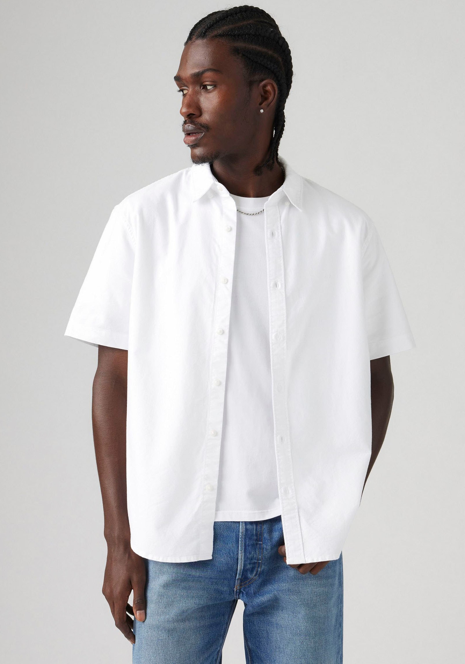 Levi's® Kurzarmhemd »SS AUTHENTIC BUTTON DOWN« mit kleiner Logostickerei auf der Brust