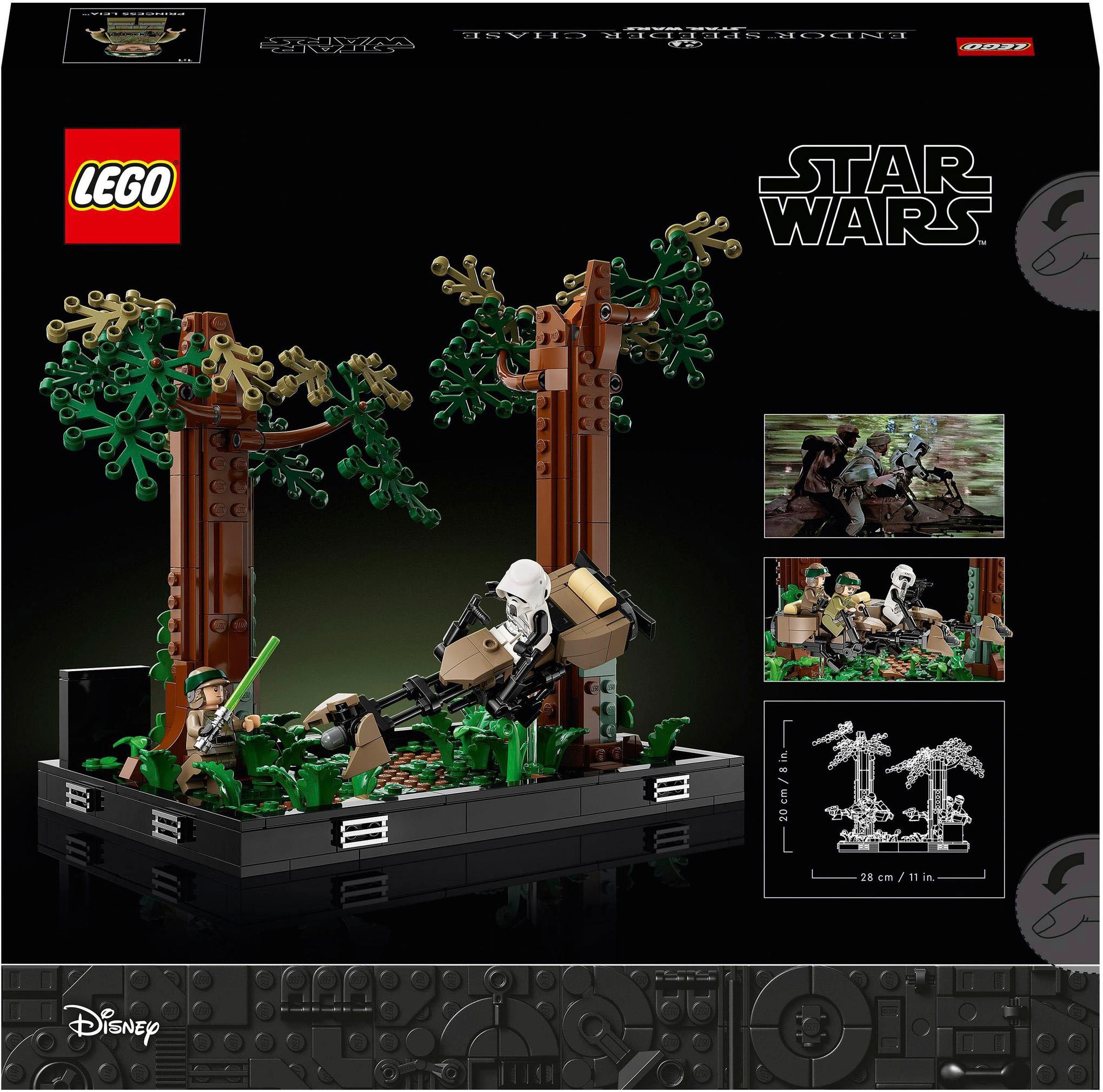LEGO® Konstruktionsspielsteine »Verfolgungsjagd auf Endor – Diorama (75353), LEGO® Star Wars™«, (608 St.)