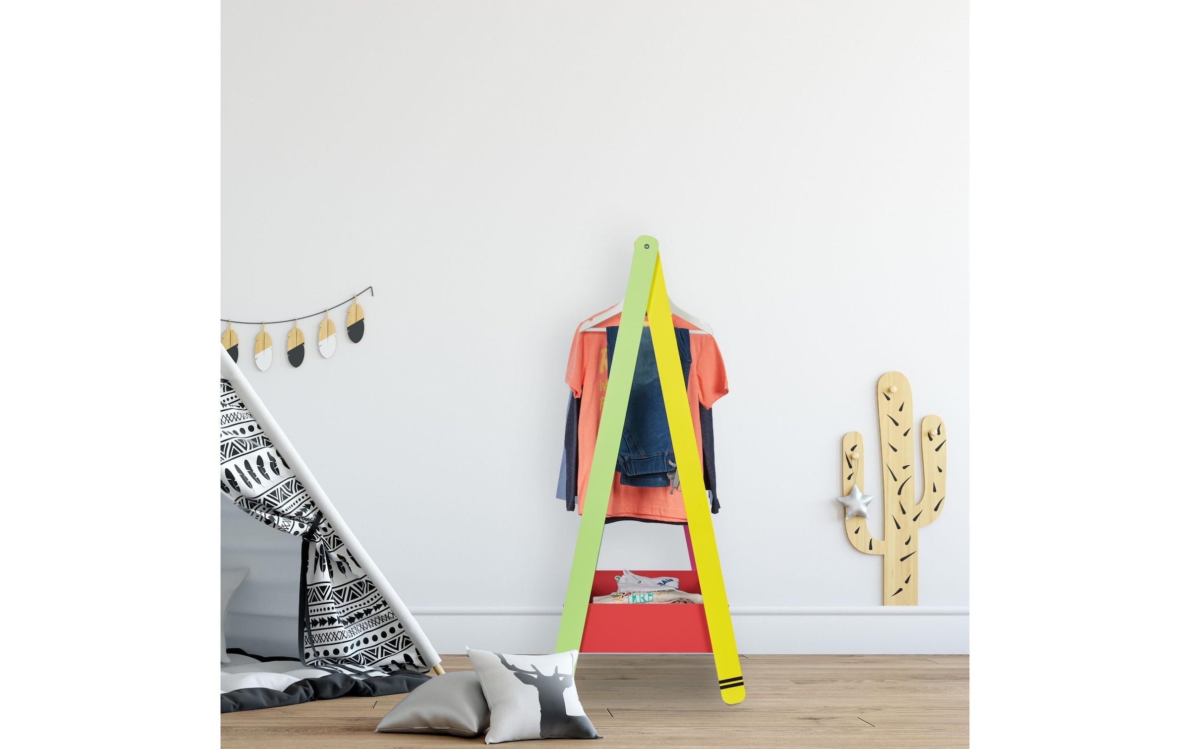 relaxdays Kleiderständer »für Kinder 64.5 x 99 cm«