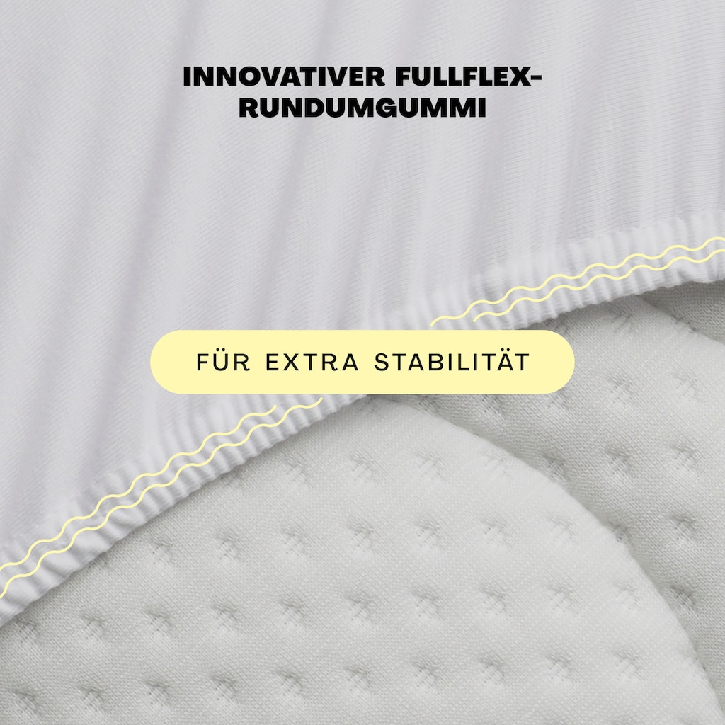 Schlafgut Spannbettlaken »EASY aus 100% Baumwolle, weich & saugfähig, Marken-Bettlaken«