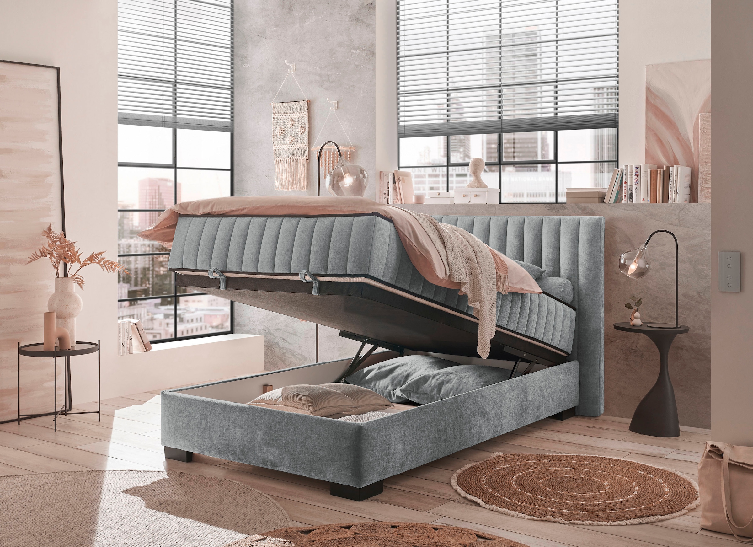ED EXCITING DESIGN Boxbett »Nagol«, mit Bettkasten, mit Wendematratze, erhältlich in verschiedenen Breiten