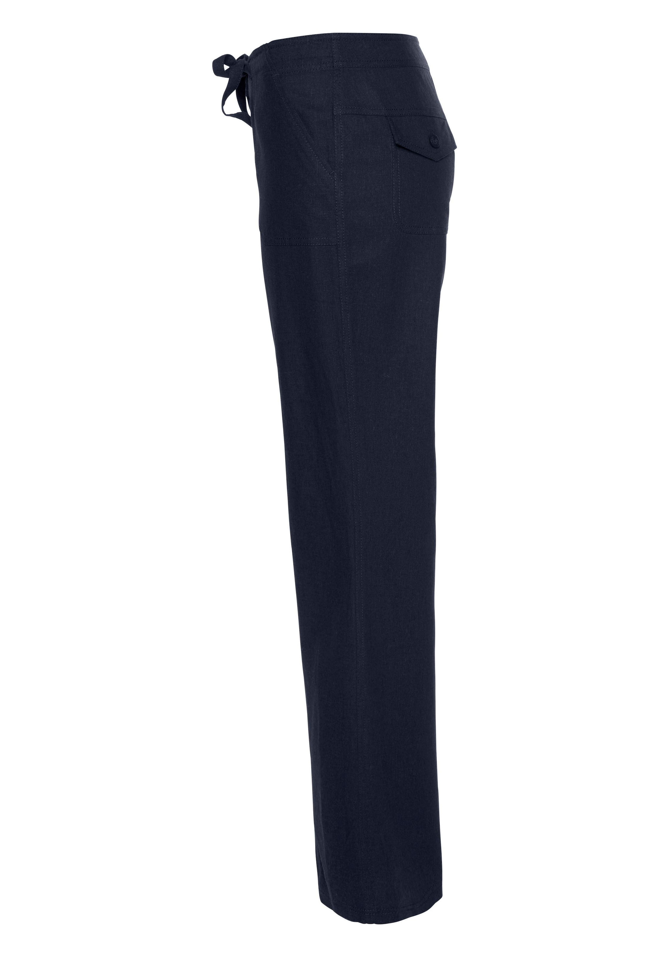 Aniston CASUAL Leinenhose, mit Bindeband