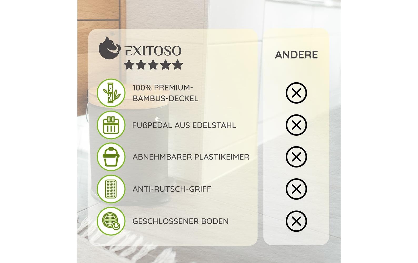 Mülleimer »Exitoso mit Softclose-Deckel 5 l«