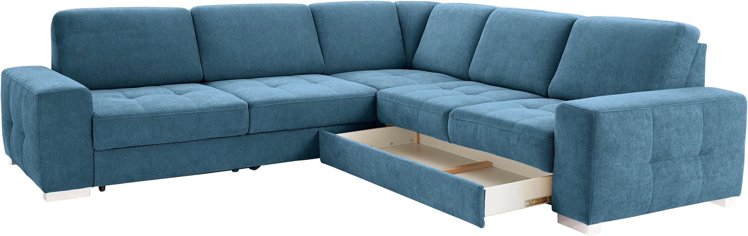 sit&more Ecksofa »Santorini L-Form«, mit Federkern und Sitztiefenverstellung, wahlweise mit Bettfunktion