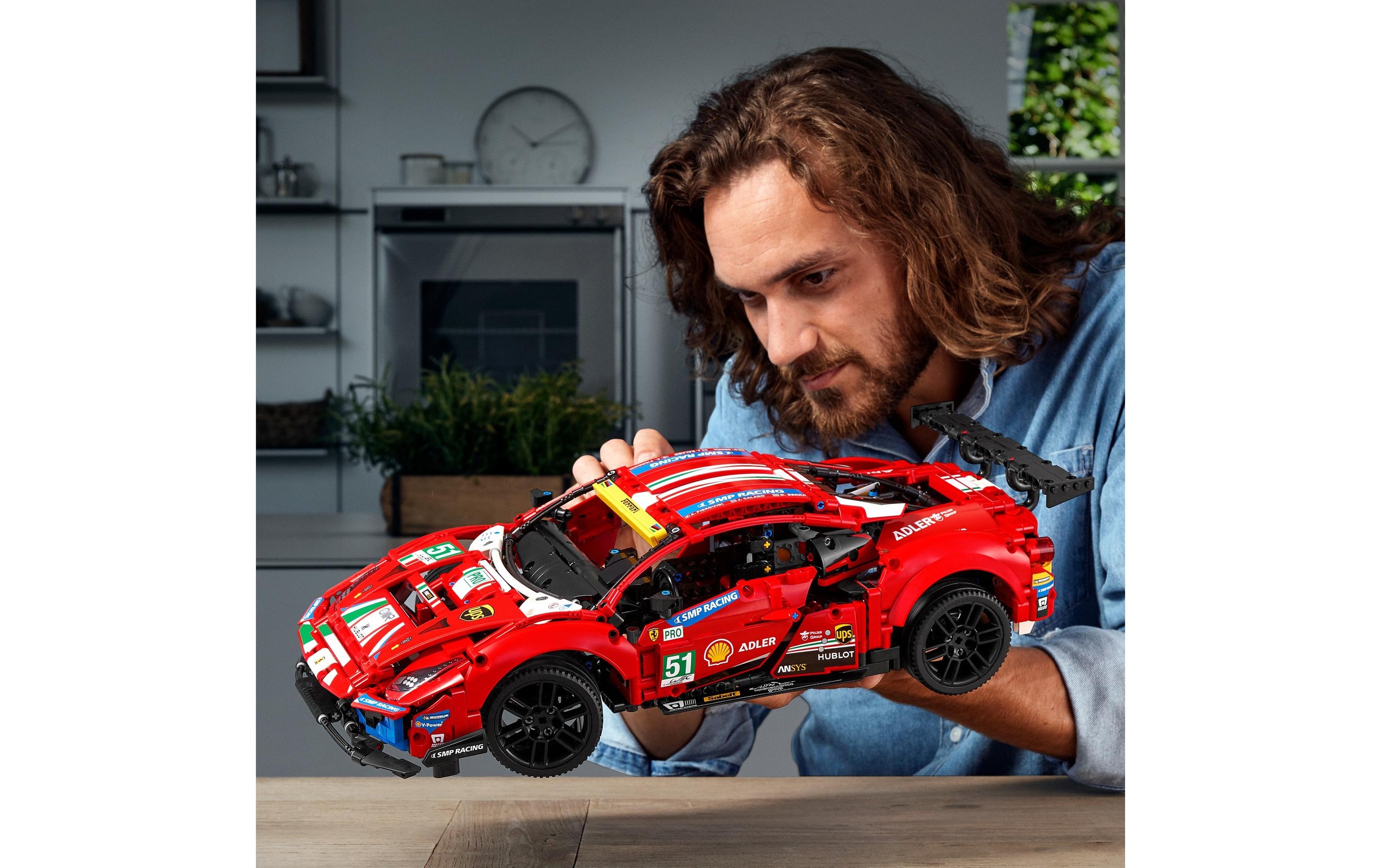 LEGO® Spielbausteine »Technic Ferrari 488 GTE «AF Corse #51» 42125«, (1677 St.)
