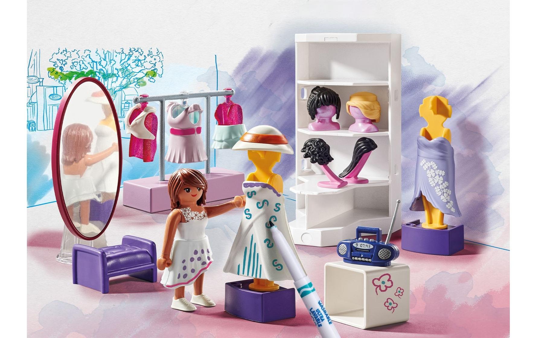 Playmobil® Spielbausteine »Color Fashion Design Set 71373«, (45 St.)