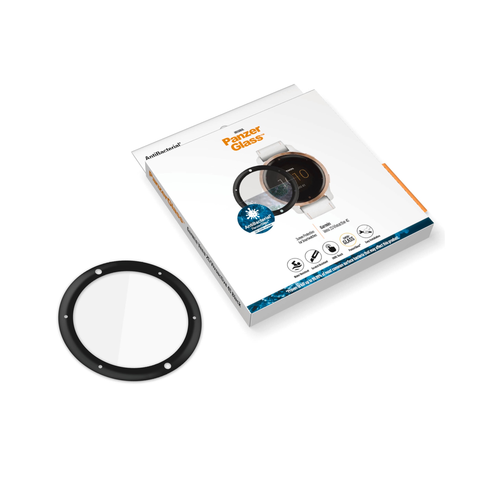 PanzerGlass Displayschutzglas »Screen Protection«, für Garmin Venu 2S-Vivoactive 4s, Displayschutzfolie, Schutzfolie, Bildschirmschutz, kratz- & stossfest