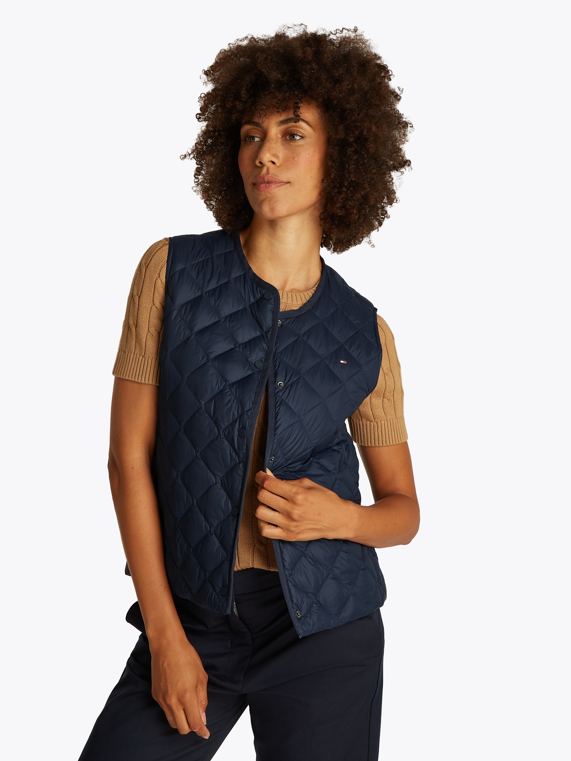 Tommy Hilfiger Steppweste, mit Logostickerei