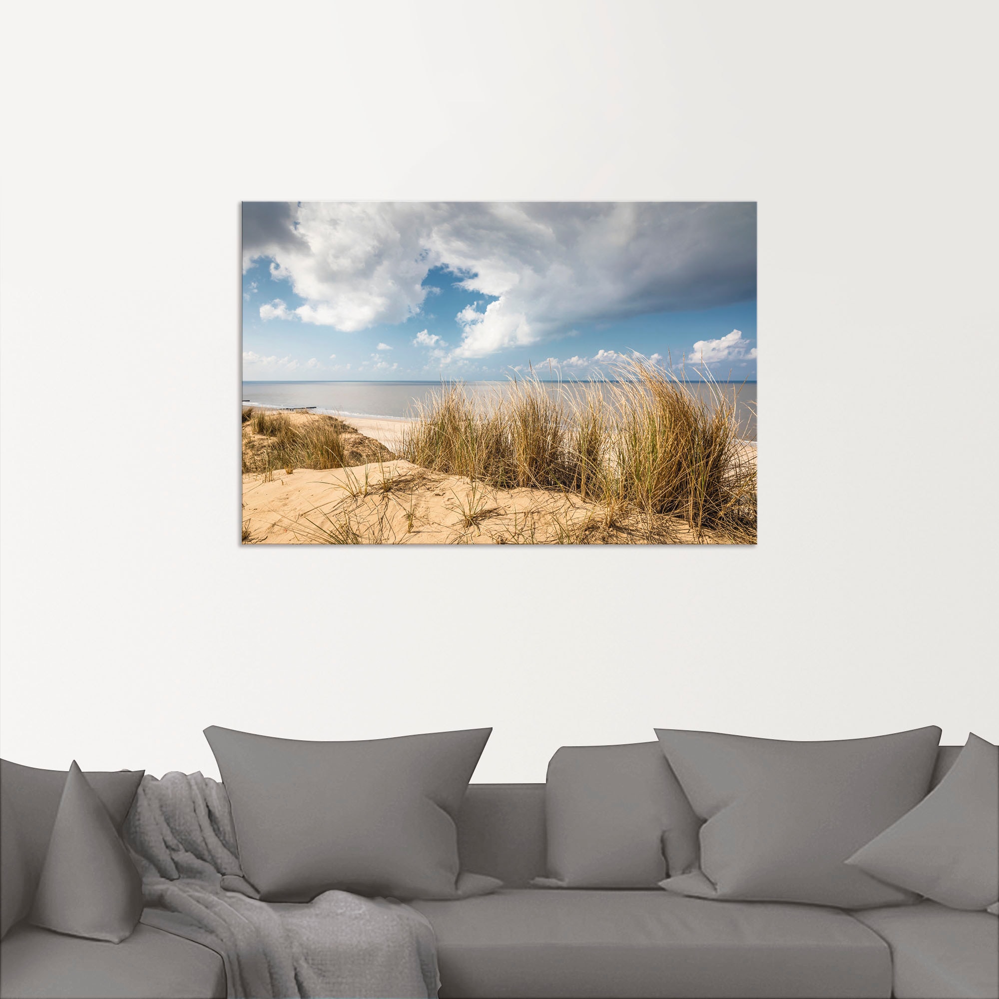Artland Wandbild »Weg durch die Dünen am Roten Kliff«, Strandbilder, (1 St.), als Alubild, Outdoorbild, Leinwandbild, Poster in verschied. Grössen