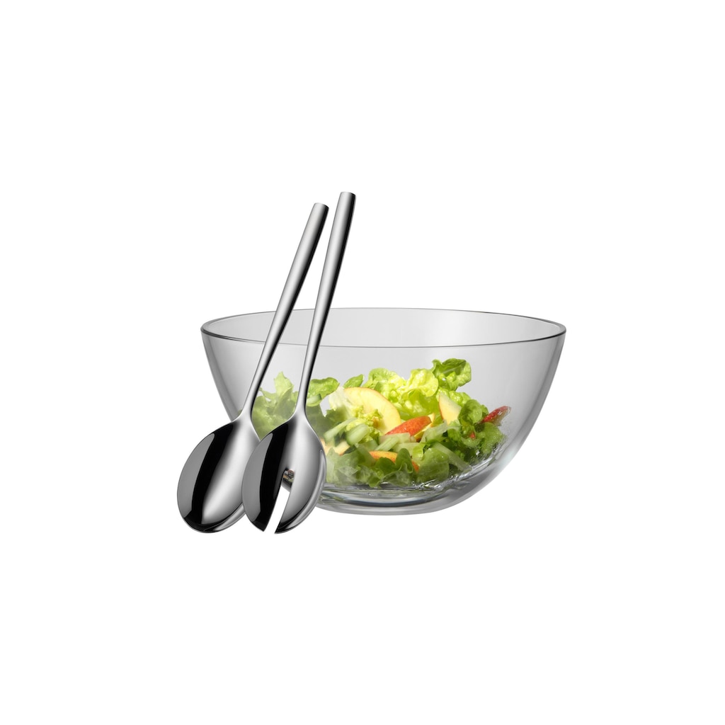 WMF Salatschüssel »WMF Salatschüssel-Set mit Besteck 2«, aus Edelstahl