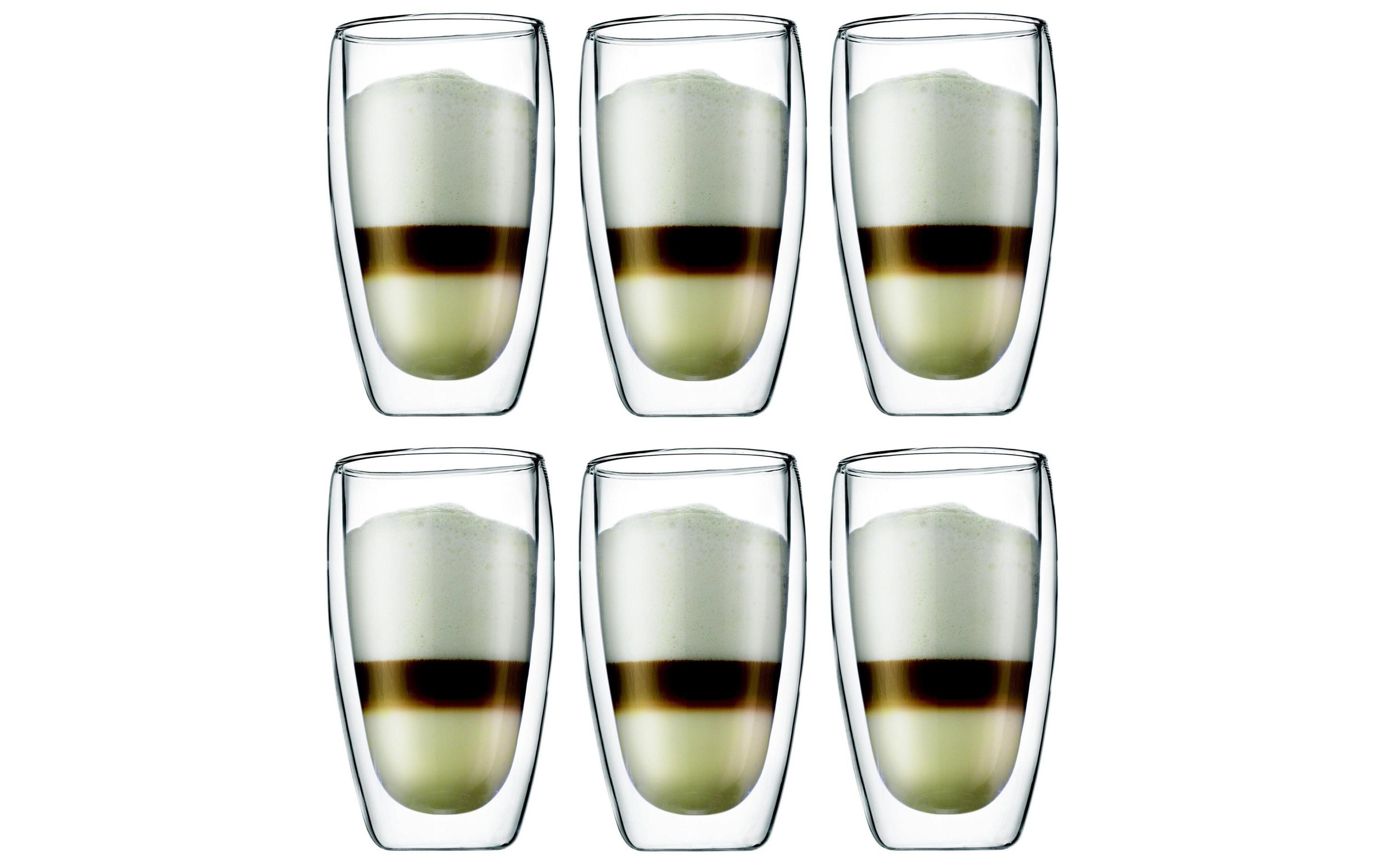 Latte-Macchiato-Glas »Kaffeeglas Pavina 4,5 dl, 6 Stück, Transparent«, (Set, 6 tlg.),...
