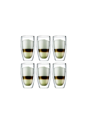 Latte-Macchiato-Glas »Kaffeeglas Pavina 4,5 dl, 6 Stück, Transparent«, (Set, 6 tlg.),...