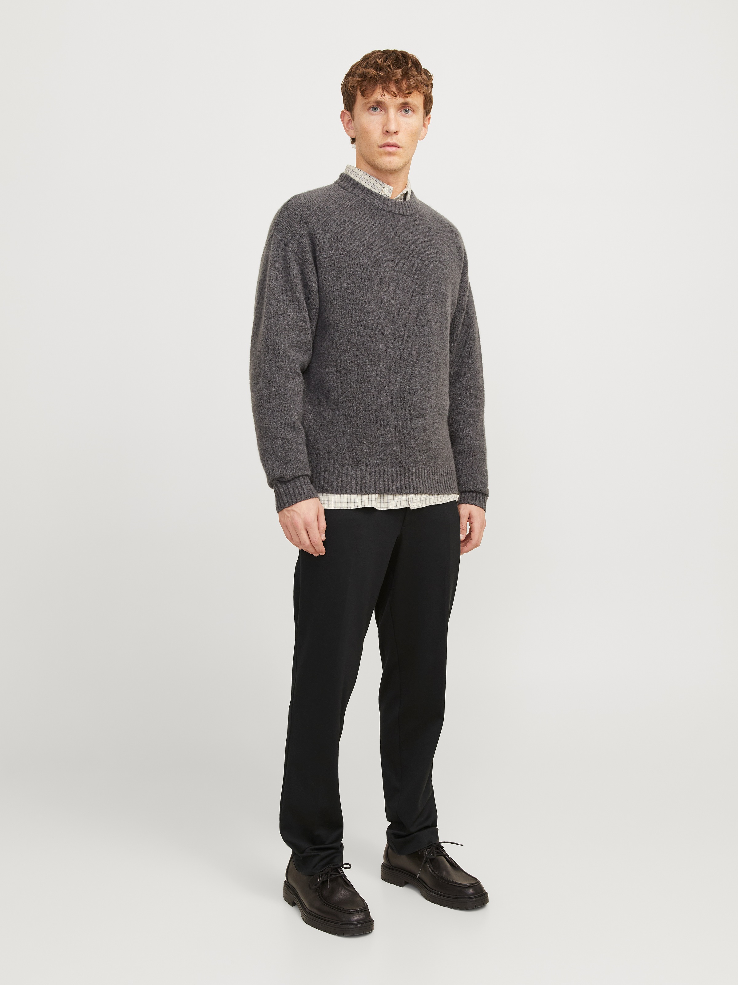 Jack & Jones Anzughose »JPRJAXON Businesshose mit mittlerer Bundhöhe«, unifarben, modisch, slim fit, Materialmix