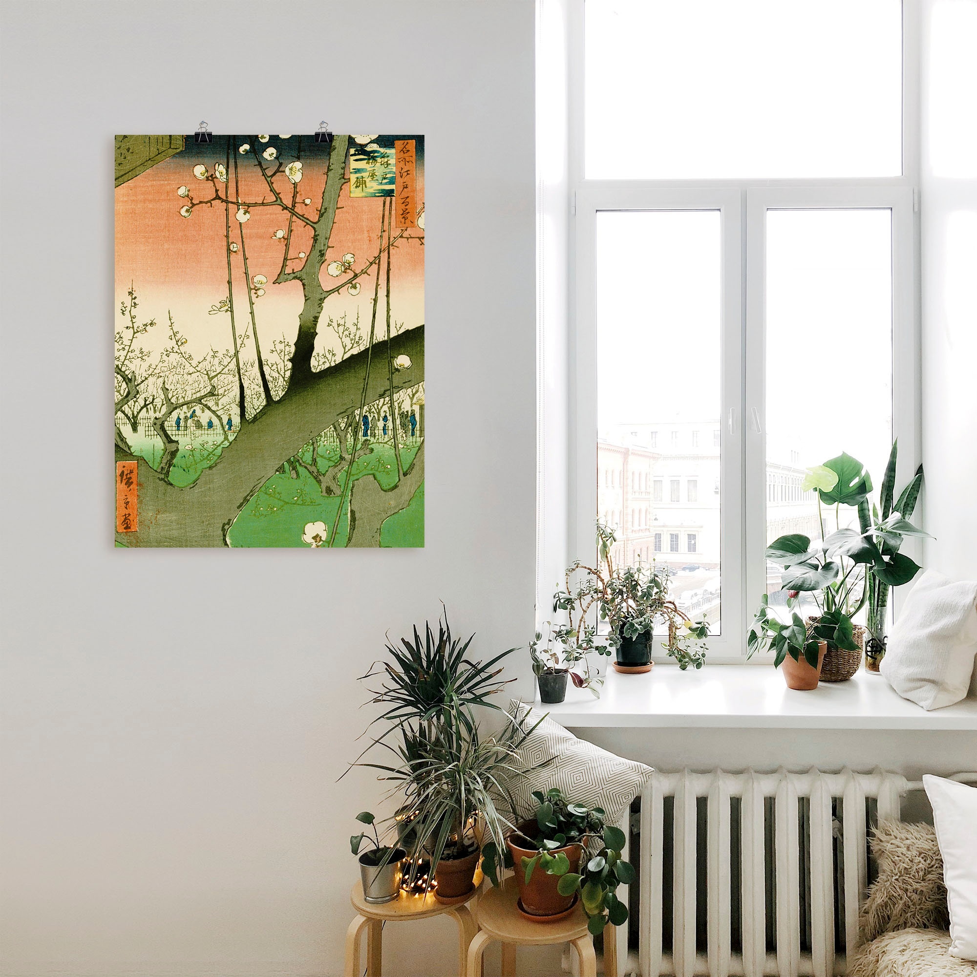 Artland Kunstdruck »Garten mit Pflaumenbäumen«, Bäume, (1 St.), als Leinwandbild, Wandaufkleber oder Poster in versch. Grössen