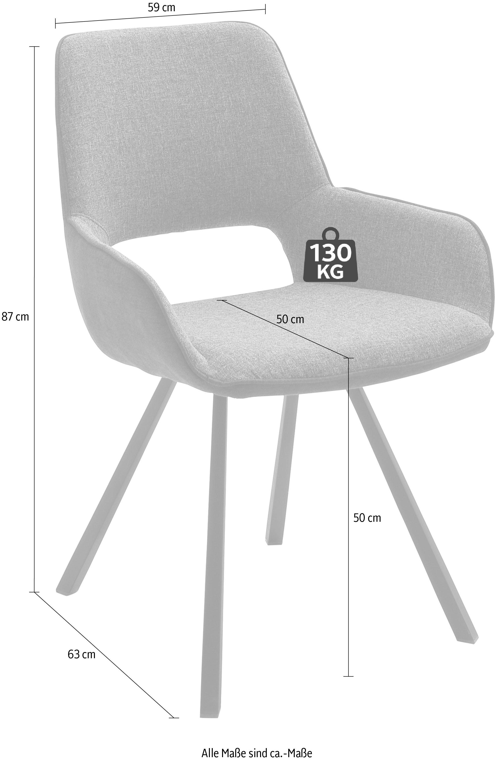 MCA furniture 4-Fussstuhl »Parana«, (Set), 2 St., Stuhl belastbar bis 120 Kg