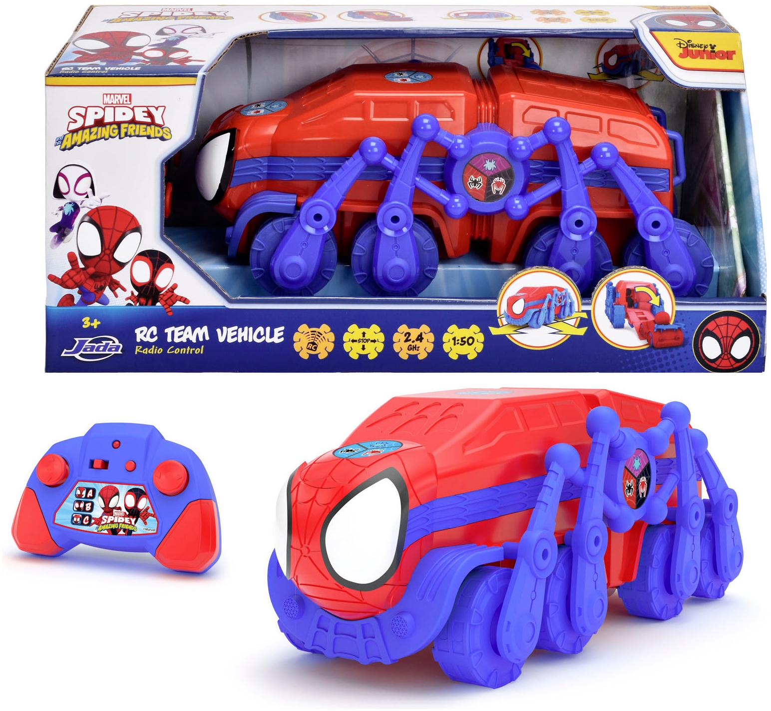 Dickie Toys RC-Auto "RC Spidey Team Vehicle 1:50"