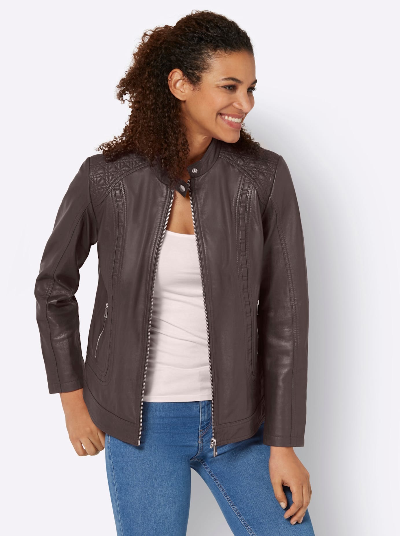 Inspirationen Lederjacke, ohne Kapuze