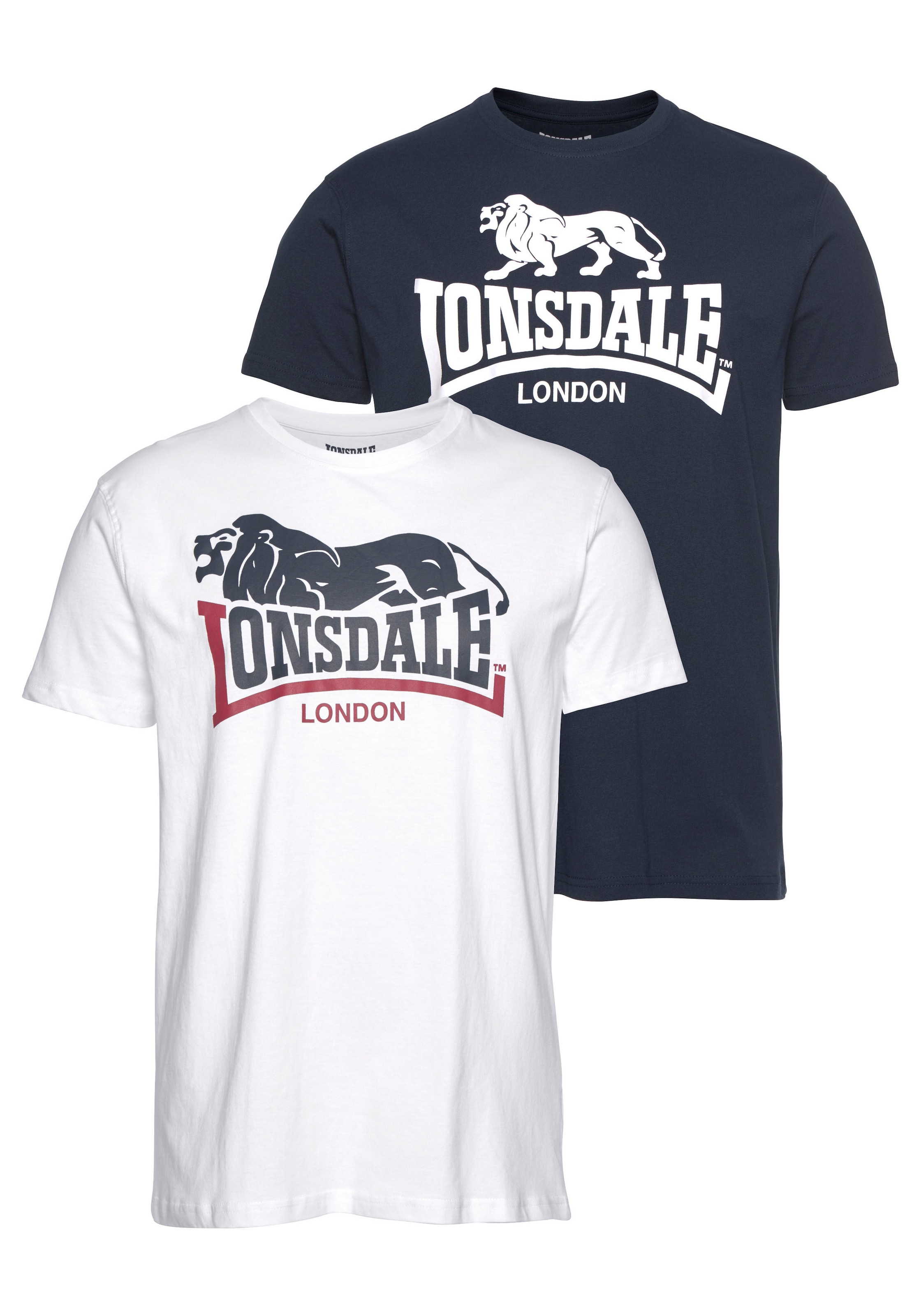 Lonsdale T-Shirt "LOSCOE" Packung, 2er-Pack, 2 Stk. Doppelpack