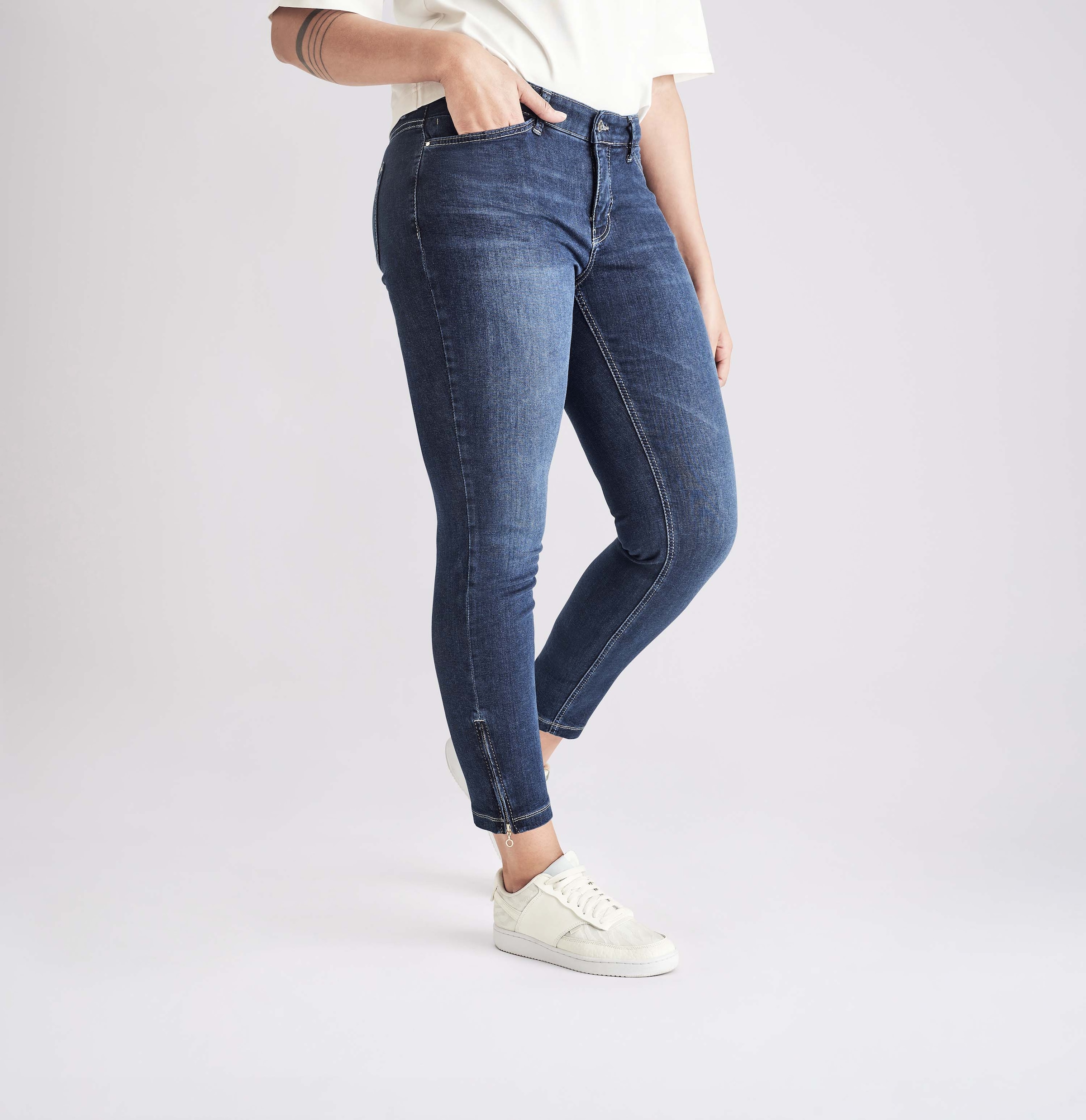 MAC 7/8-Jeans »Dream Chic«, verkürzte Form mit Reissverschluss