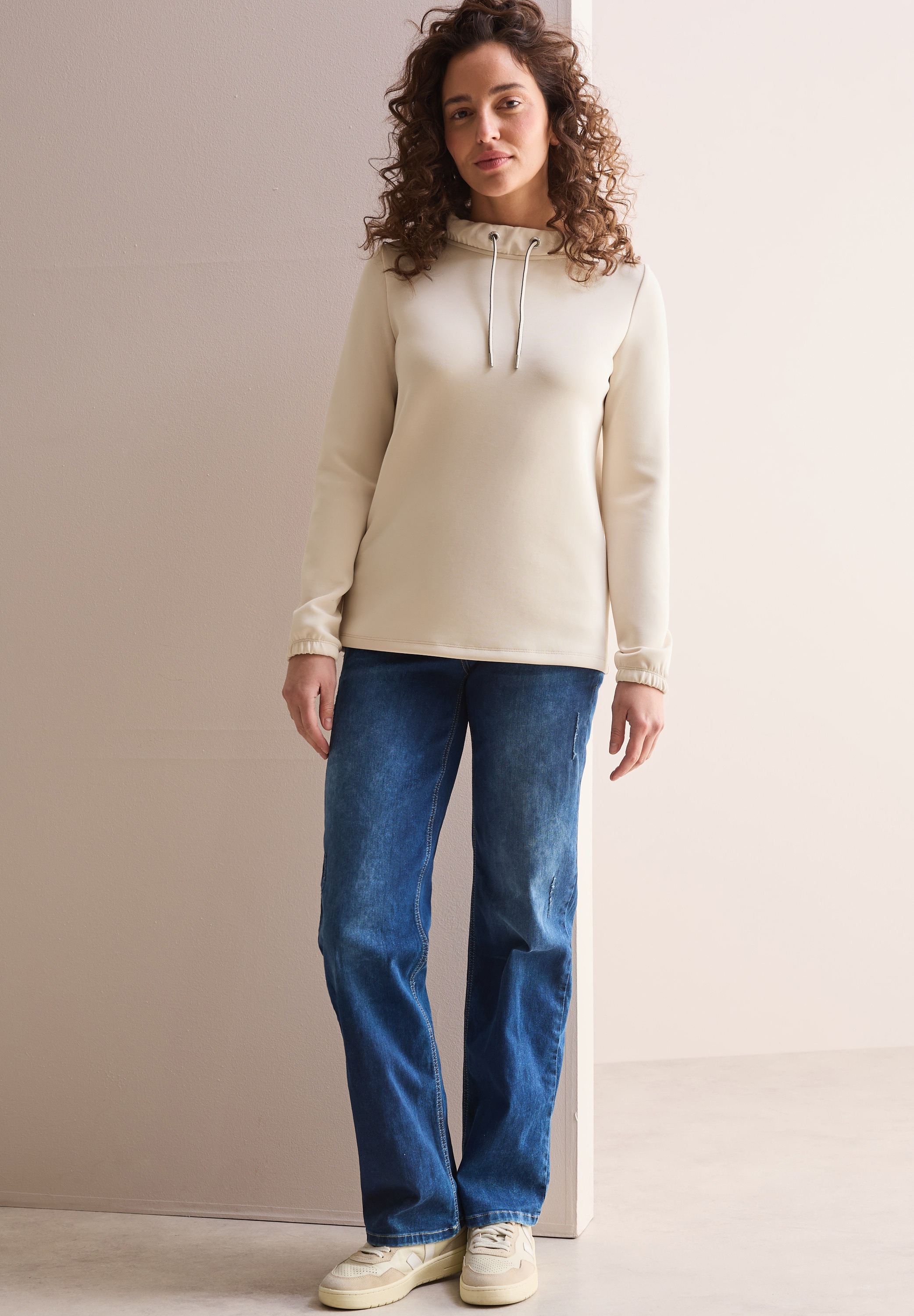 Cecil Langarmshirt, mit Funnelneck