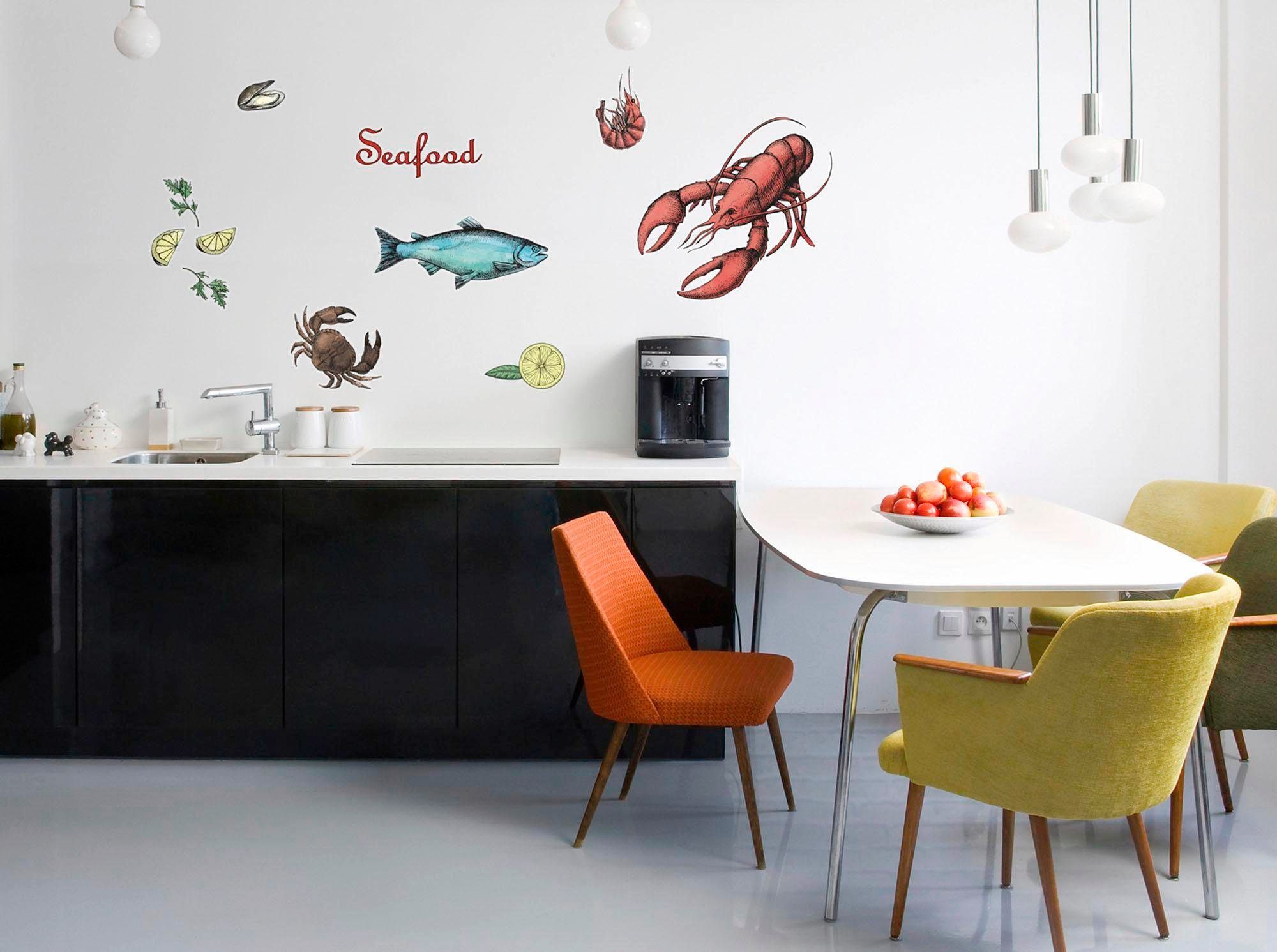 ✵ Komar Wandtattoo »Seafood«, 50x70 x cm Jelmoli-Versand selbstklebendes Wandtattoo (Breite Höhe), | online bestellen