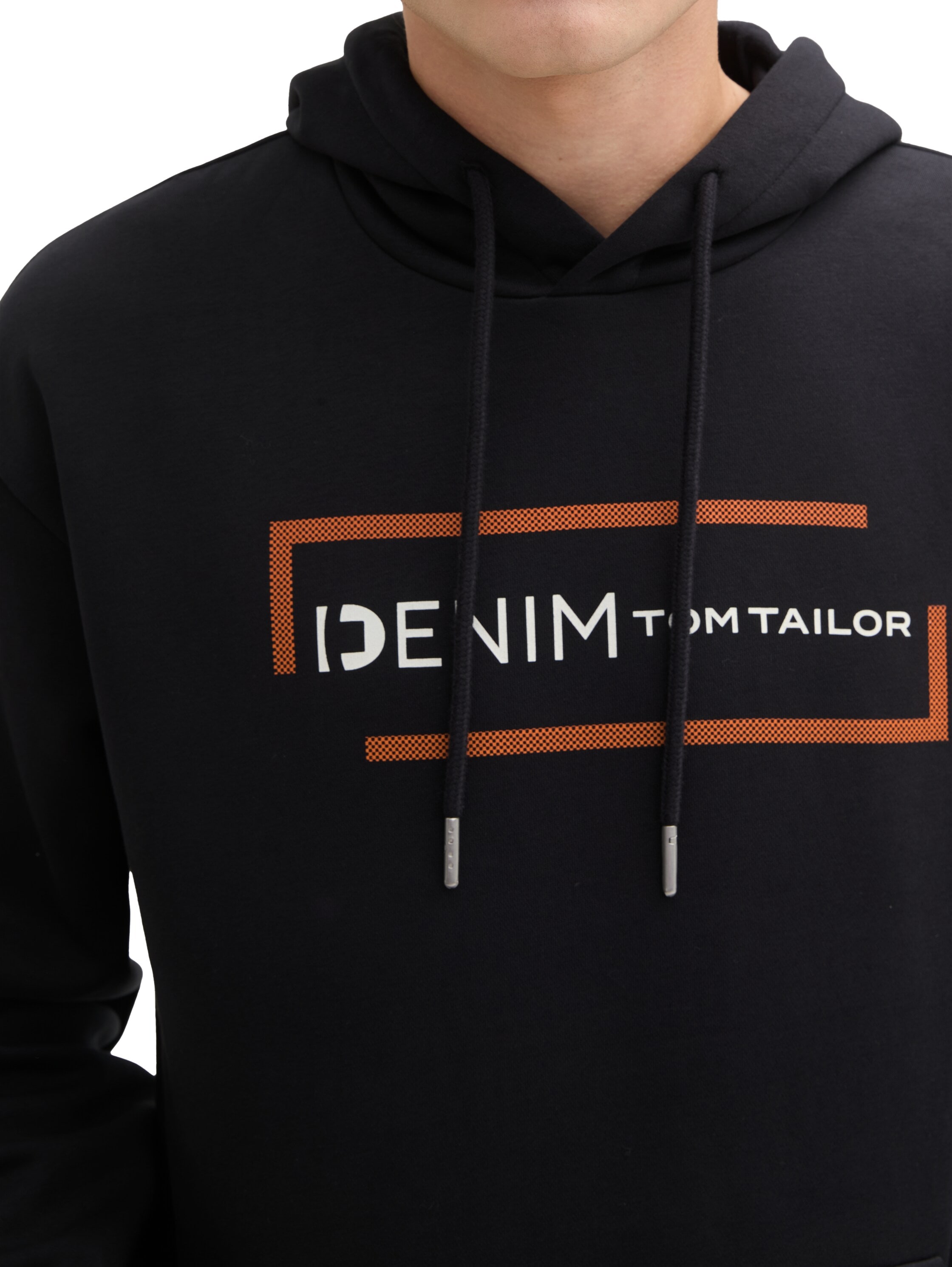 TOM TAILOR Denim Hoodie, mit grossem Logoprint