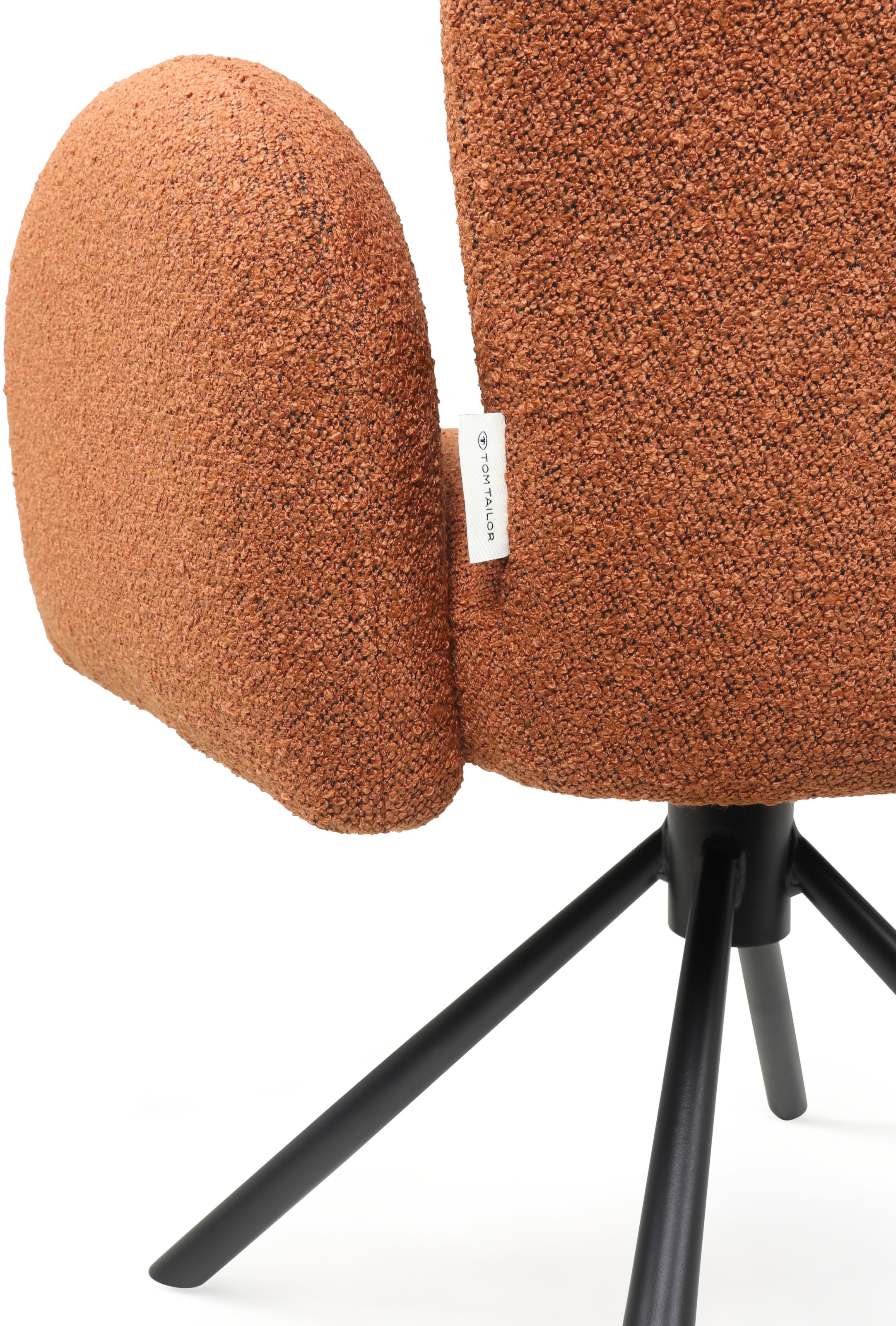 TOM TAILOR HOME Armlehnstuhl »PEBBLE ARMCHAIR«, (Set), 2 St., Webstoff Bouclé, Esszimmerstuhl, mit Armlehnen, 4-Fussgestell, 140 kg belastbar, drehbar