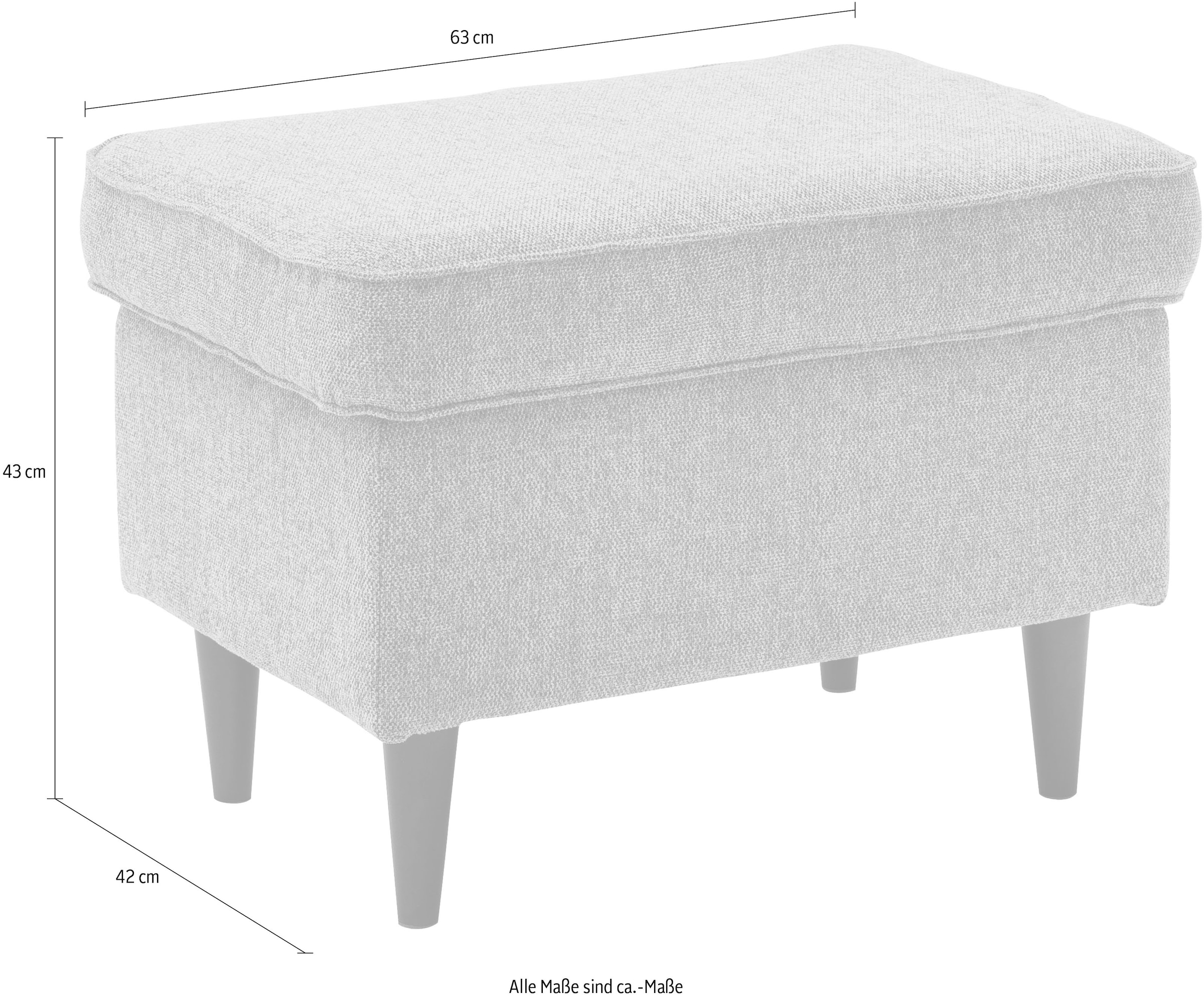 ED EXCITING DESIGN Hocker »Oskar«, mit Massivholzfüssen