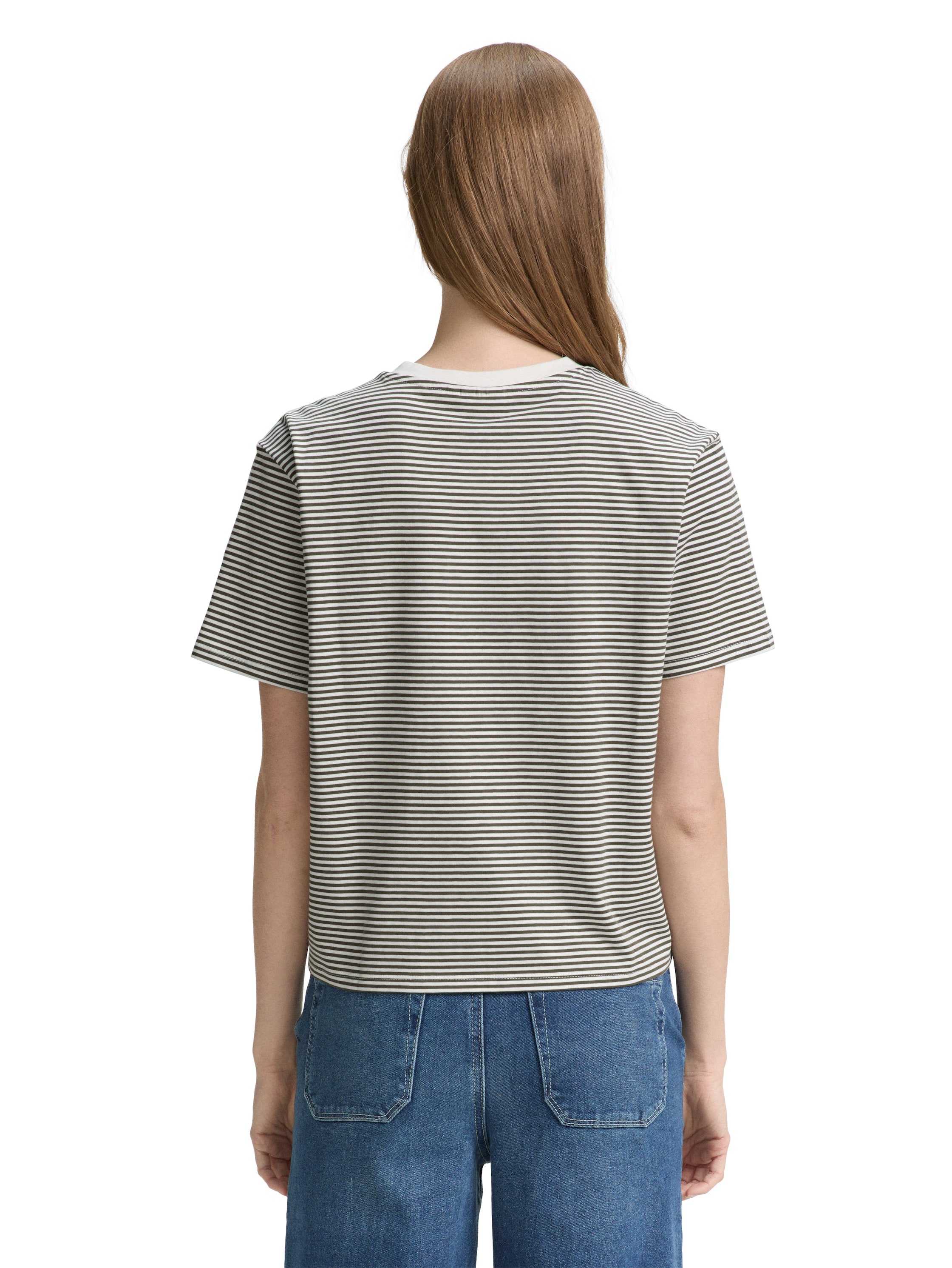 TOM TAILOR Denim T-Shirt, mit Streifen Muster