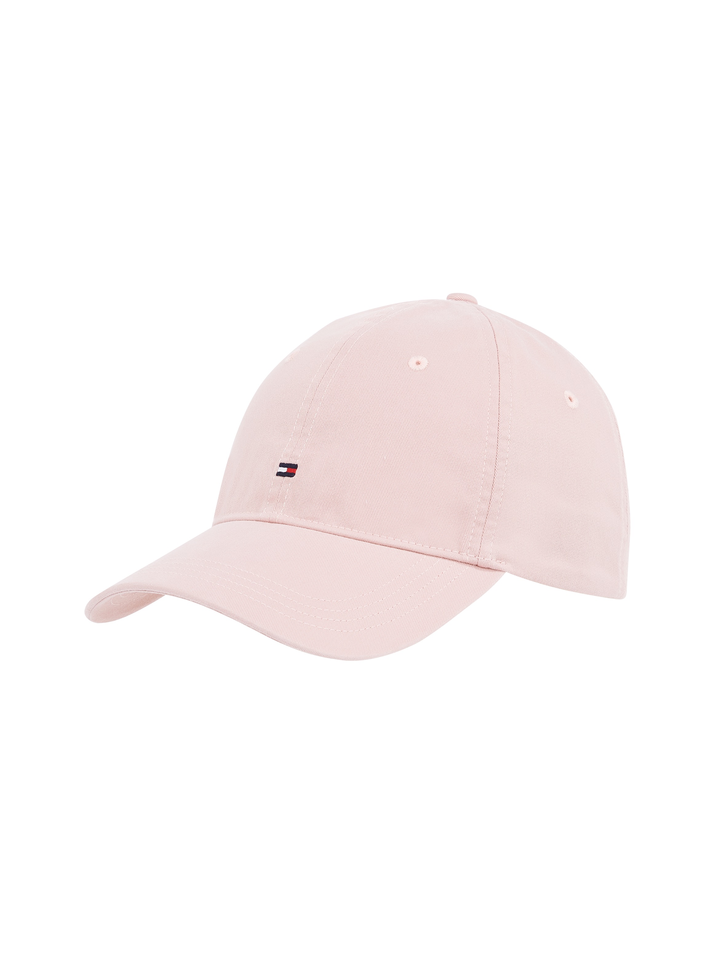 Tommy Hilfiger, Unisex, »ESSENTIAL FLAG SOFT CAP« Logostickerei, flexibel grössenverstellbar UNISEX, foggy pink, Einheitsgröße, Stylische Baseball Cap