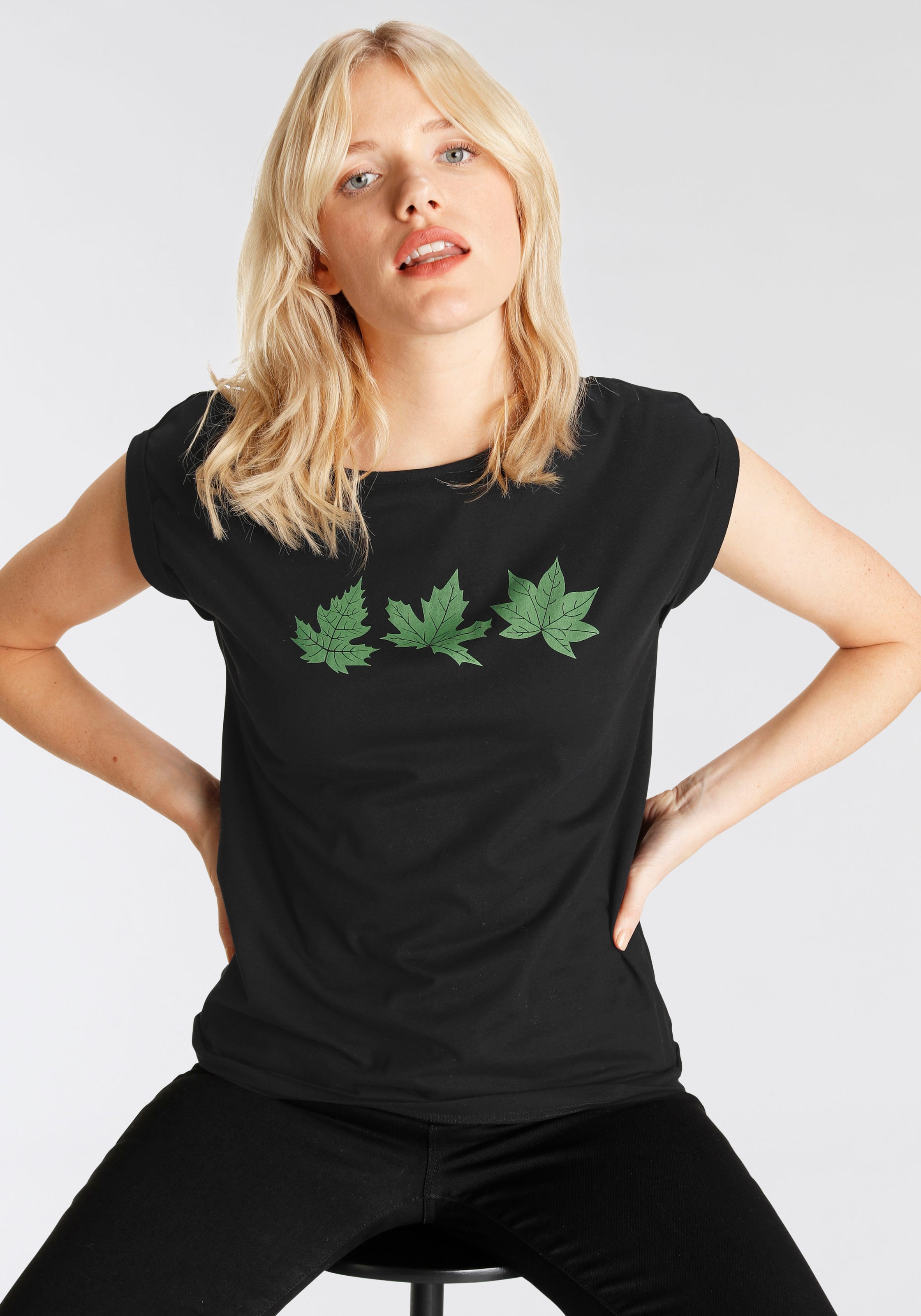 Boysen\'s T-Shirt, Blätterdruck bei bestellen Schweiz Jelmoli-Versand online
