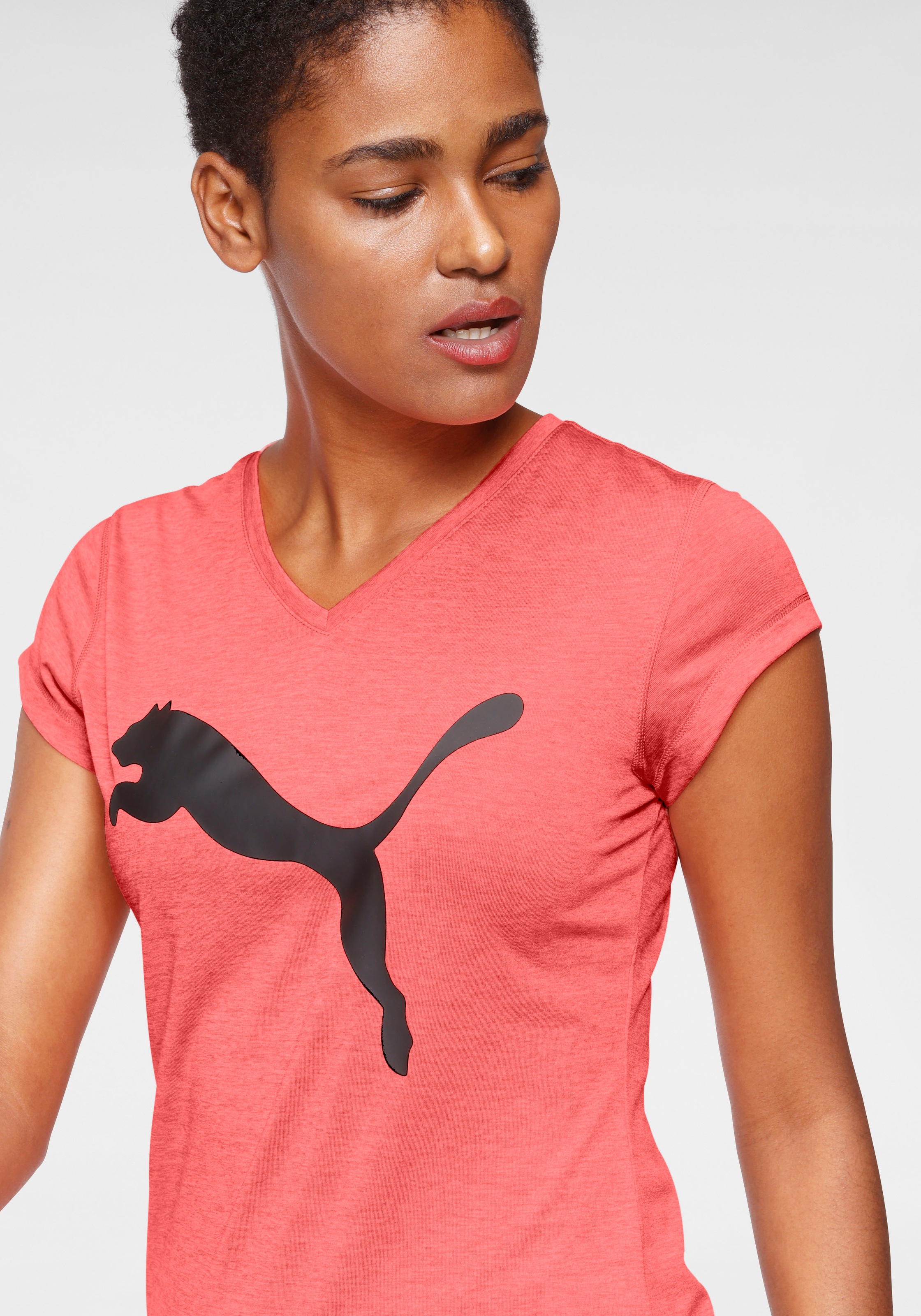 puma active logo heather tee
