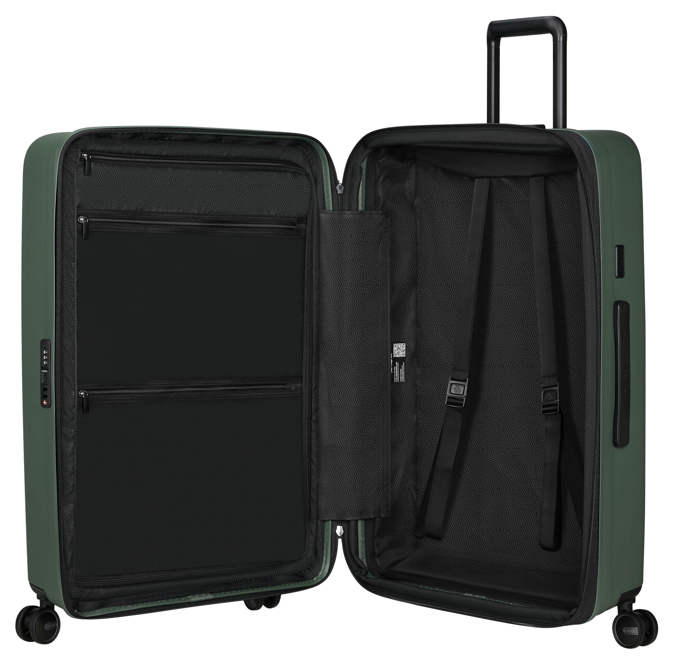 Samsonite Hartschalen-Trolley »RESTACKD, verschiedene Grössen und Farben«, (mit Packtaschen), 4 Rollen, Reisekoffer mit TSA Schloss Volumenerweiterung Packtaschen