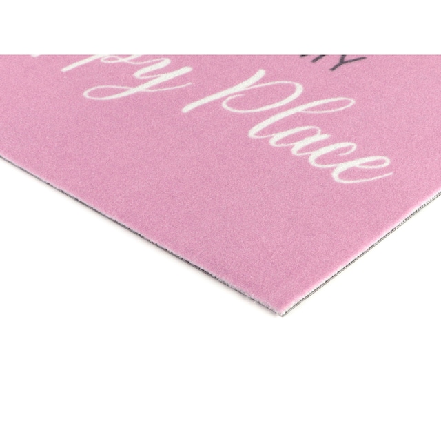 Primaflor-Ideen in Textil Fussmatte »VELVET - HAPPY PLACE«, rechteckig,  Schmutzfangmatte, Motiv mit Spruch, rutschhemmend, waschbar online kaufen |  Jelmoli-Versand