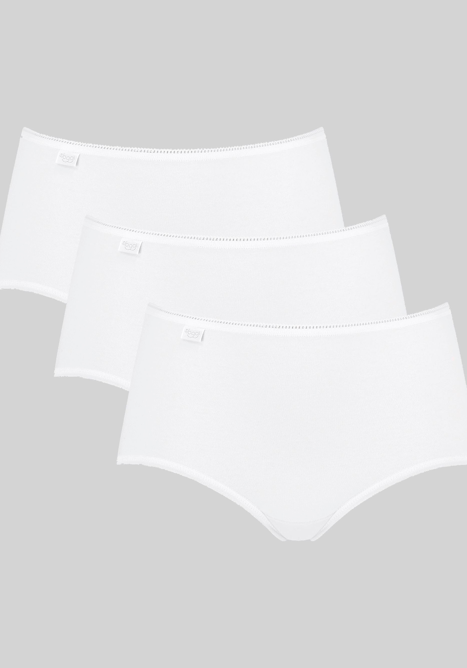 sloggi Midislip »24/7 Cotton« 3er Pack, Spitze, blickdicht, weiche Baumwollmischung
